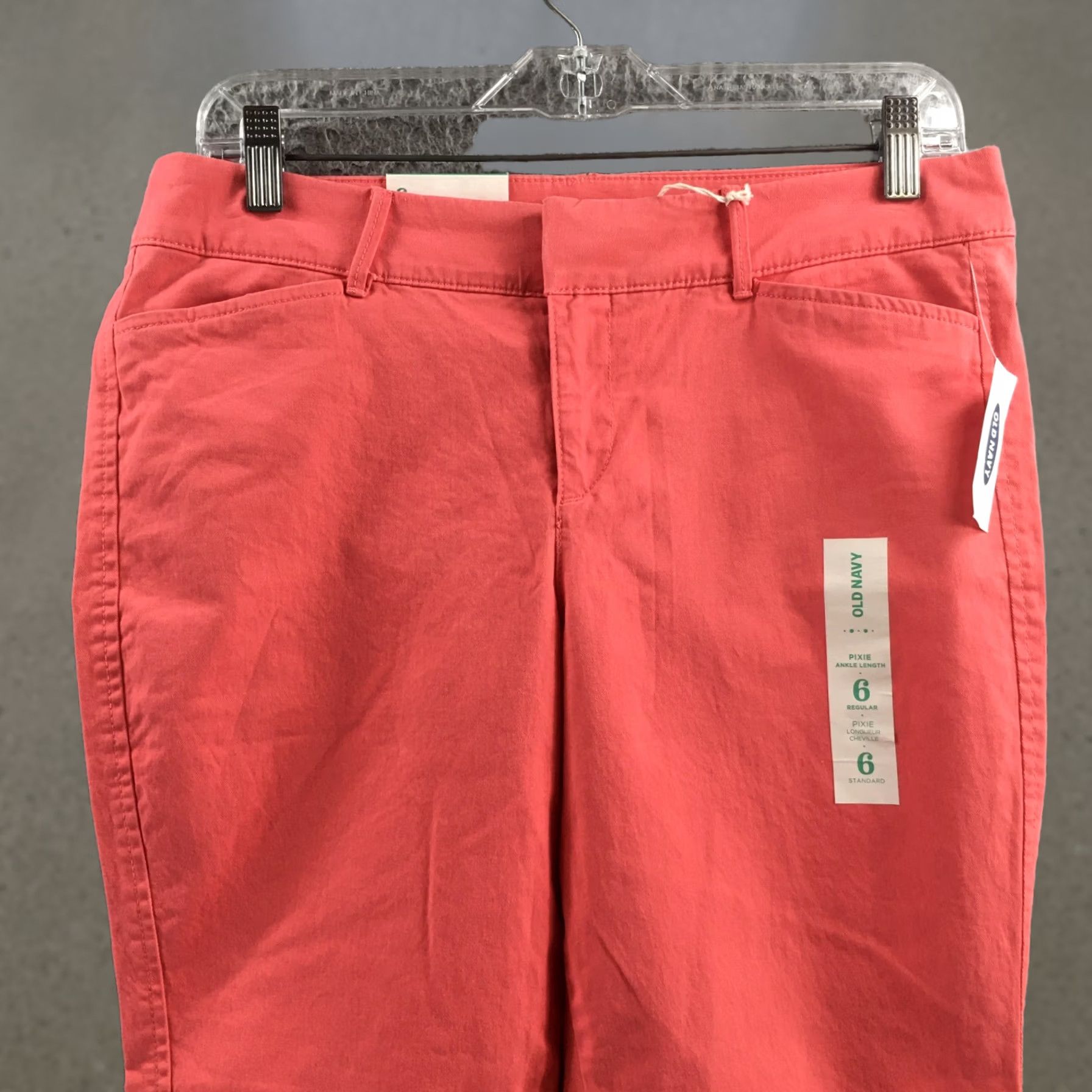 Old Navy Old Navy Pixie Ankle Pants Womens 6R Coral Mid Rise Zip Fly NEW Pants Women 6 Coral Pink Classic Slim Leg Modern 32in Waist 25.5in Inseam Size 28" / US 6 / IT 42 - 1 Thumbnail