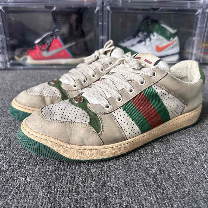 Gucci Gucci Screener Vintage Leather Sneakers for Men 0079 Size US 9.5 / EU 42-43 - 1 Thumbnail