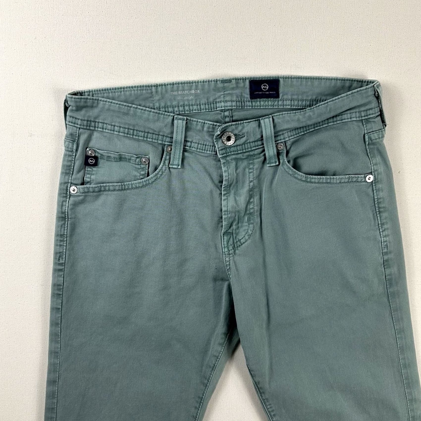 Vintage AG Adriano Goldschmied MatchBox Slim Straight Blue Jeans Mens 29x28 - Pants Size US 29 - 3 Thumbnail