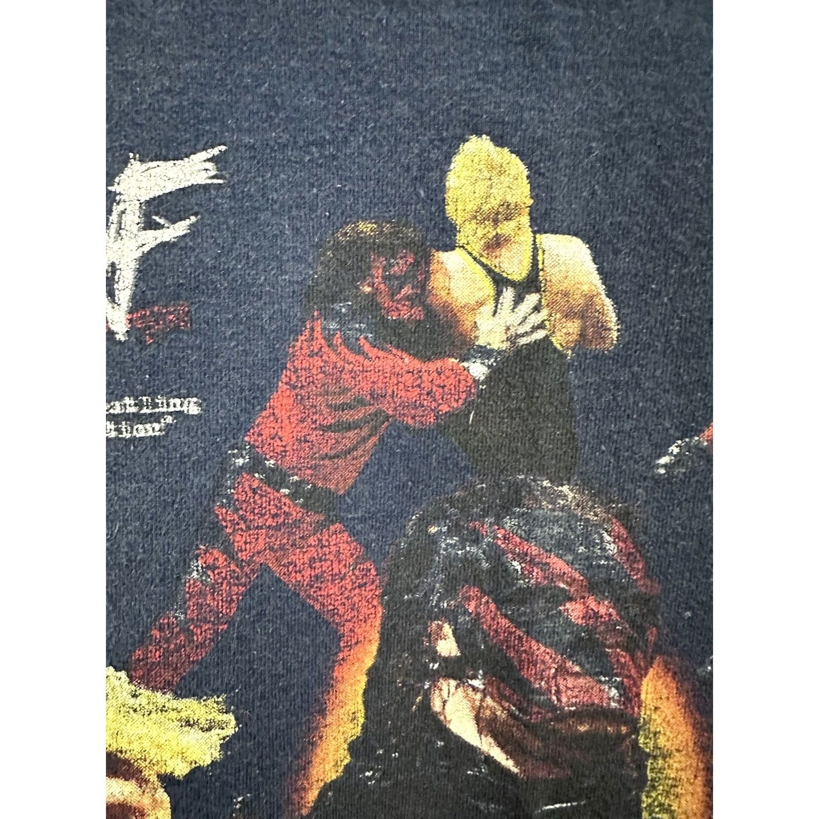 Fruit Of The Loom VTG Kane WWF WWE Wrestling Mask Stunt Moves T-Shirt Size S Men Blue Shirt Size US S / EU 44-46 / 1 - 4 Thumbnail