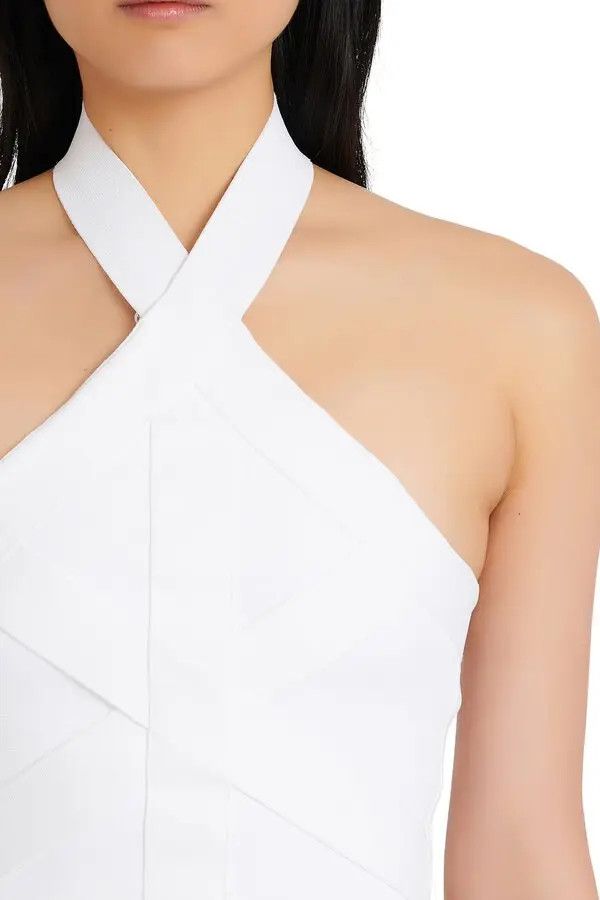 Balmain o1y0625 Crop Top in White Size XS / US 0-2 / IT 36-38 - 2 Thumbnail