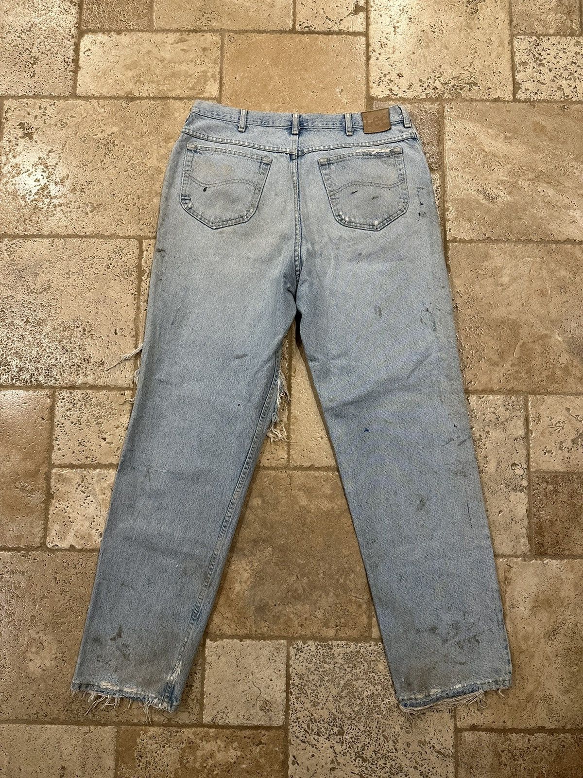 Lee Vintage Lee Painter Blue Denim Thrashed / Distressed Jeans Size US 36 / EU 52 - 4 Thumbnail