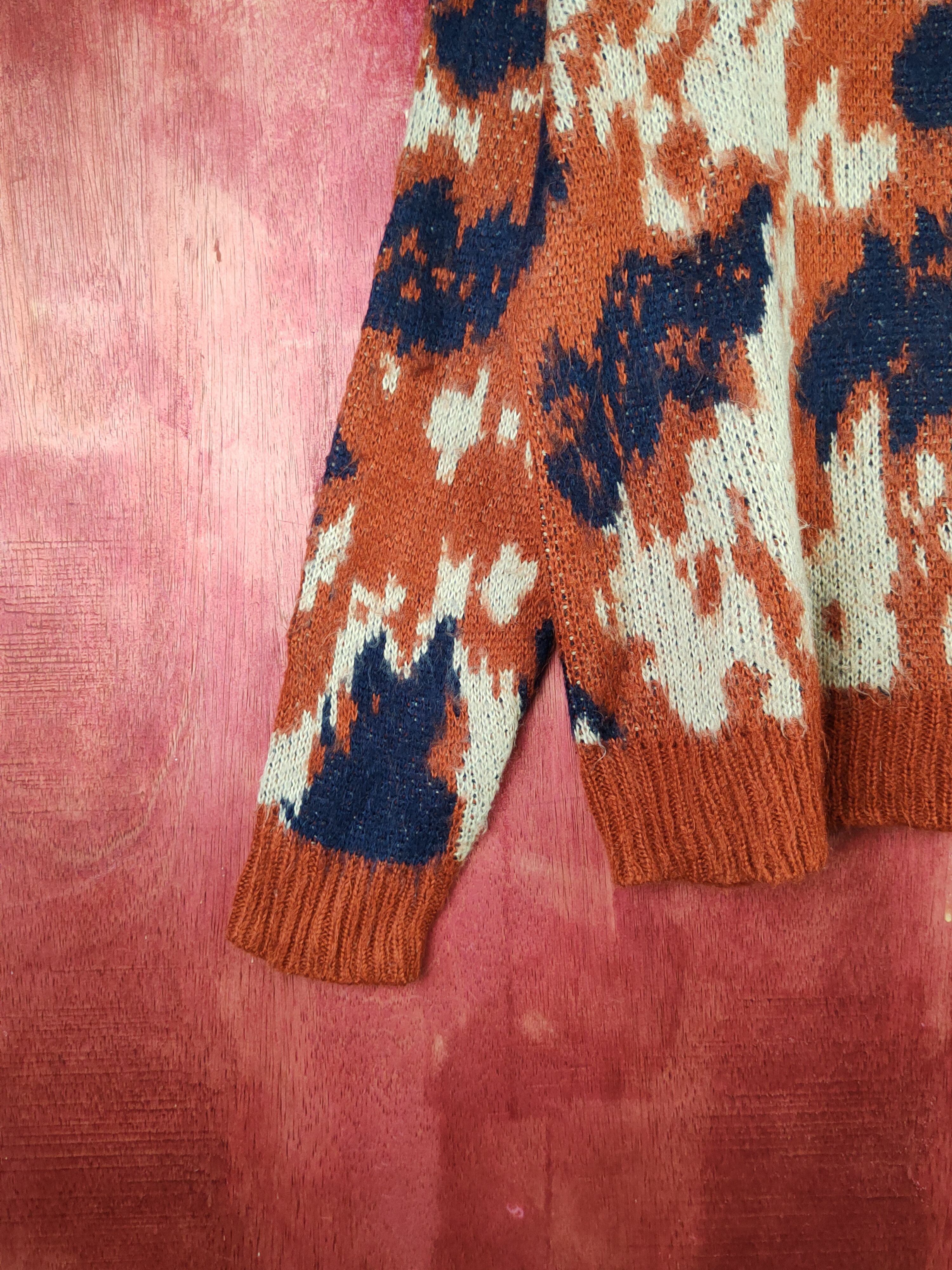 Japanese Brand GRL Dark Orange camo Knitwear Sweatshirts #S1687 Size L / US 10 / IT 46 - 4 Thumbnail