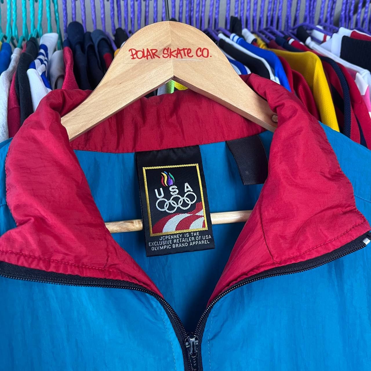 JCPenney 90s JCPenney Olympic Games USA Winbreaker Track Jacket Size US L / EU 52-54 / 3 - 3 Thumbnail