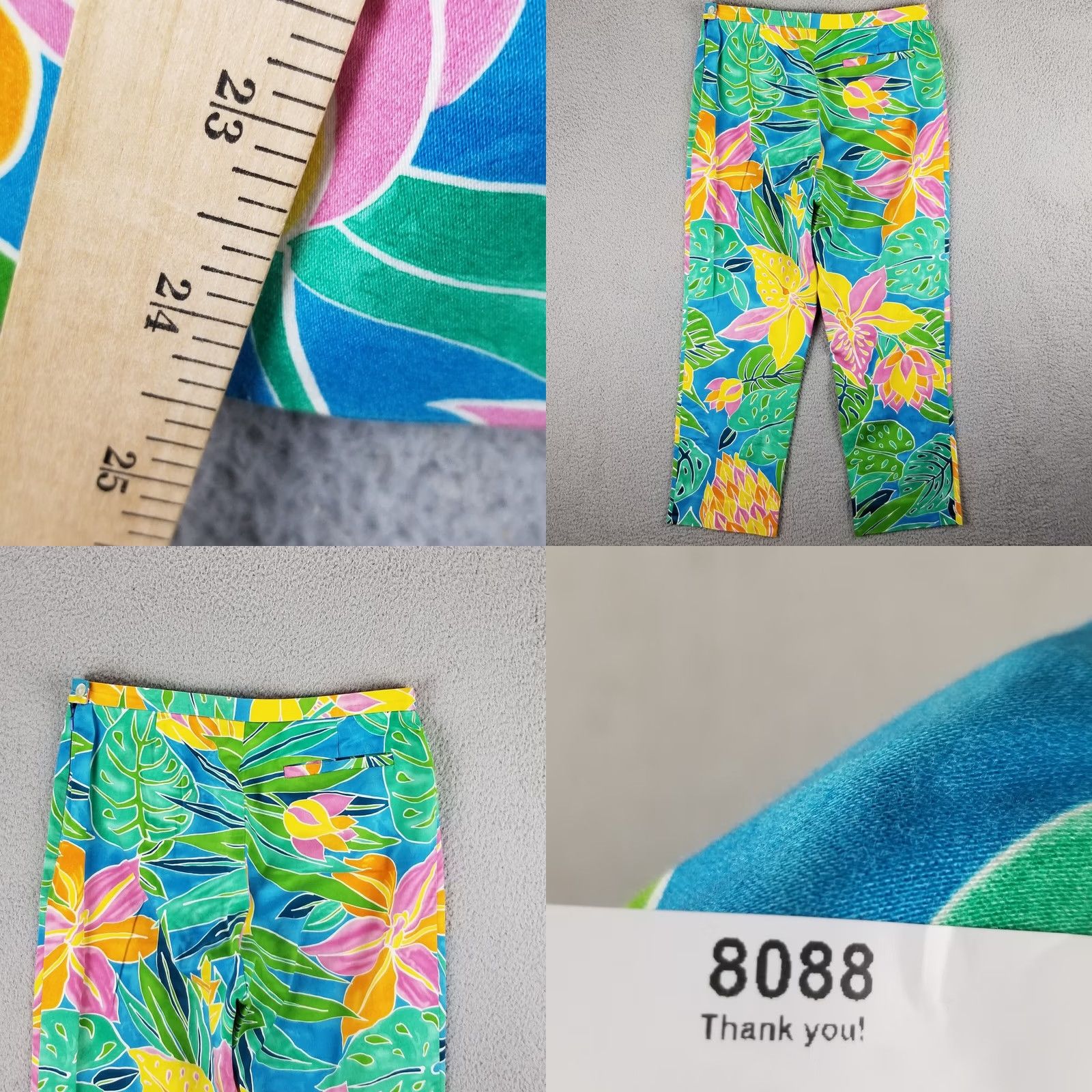 Ralph Lauren Lauren Ralph Lauren Pants Womens 8 Floral AOP Hawaii Pull On Stretch Crop 30X24 Size 30" / US 8 / IT 44 - 8 Thumbnail
