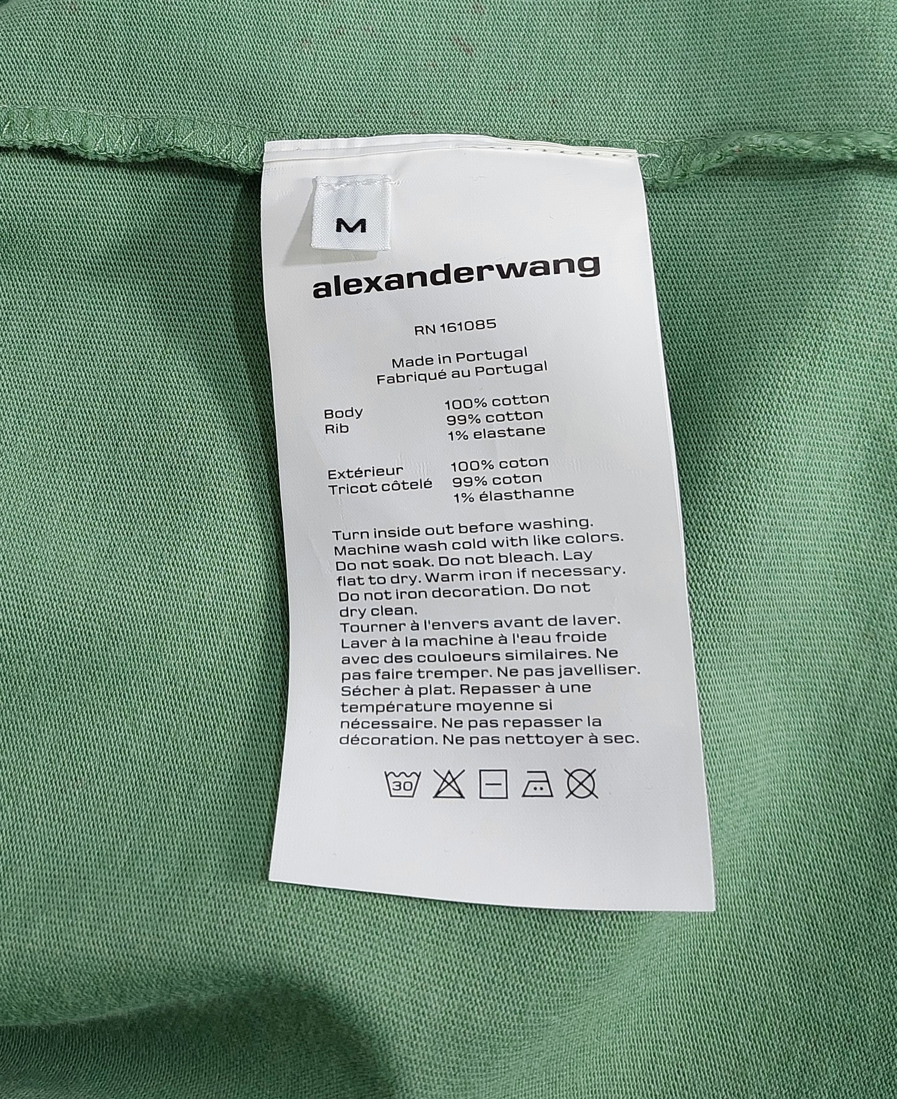 Alexander Wang embossed logo LS tshirt - kelly green M Size US M / EU 48-50 / 2 - 3 Thumbnail