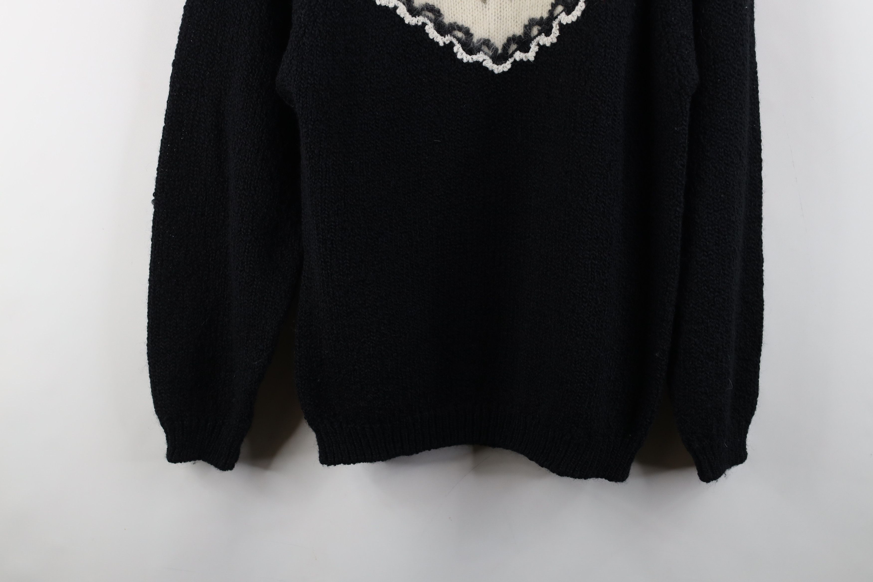 Vintage Vintage 90s Streetwear Rabbit Hair Flower Knit Sweater Size M / US 6-8 / IT 42-44 - 3 Thumbnail