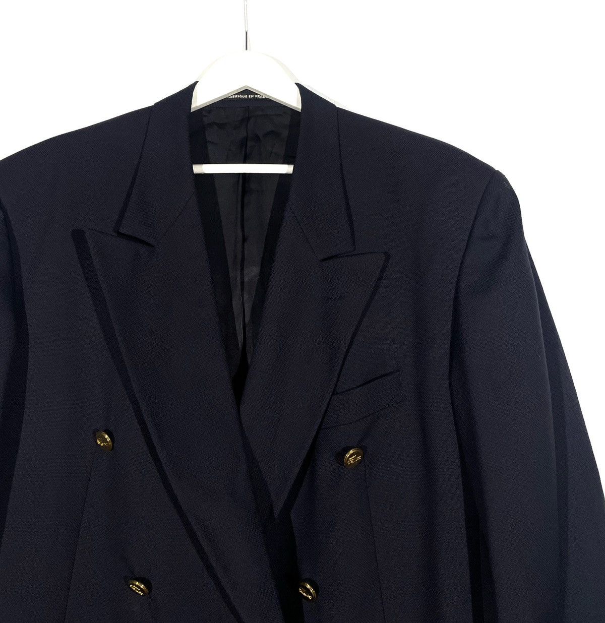 Lacoste Vintage Double-Breasted Blazer Gold Button 54/XL