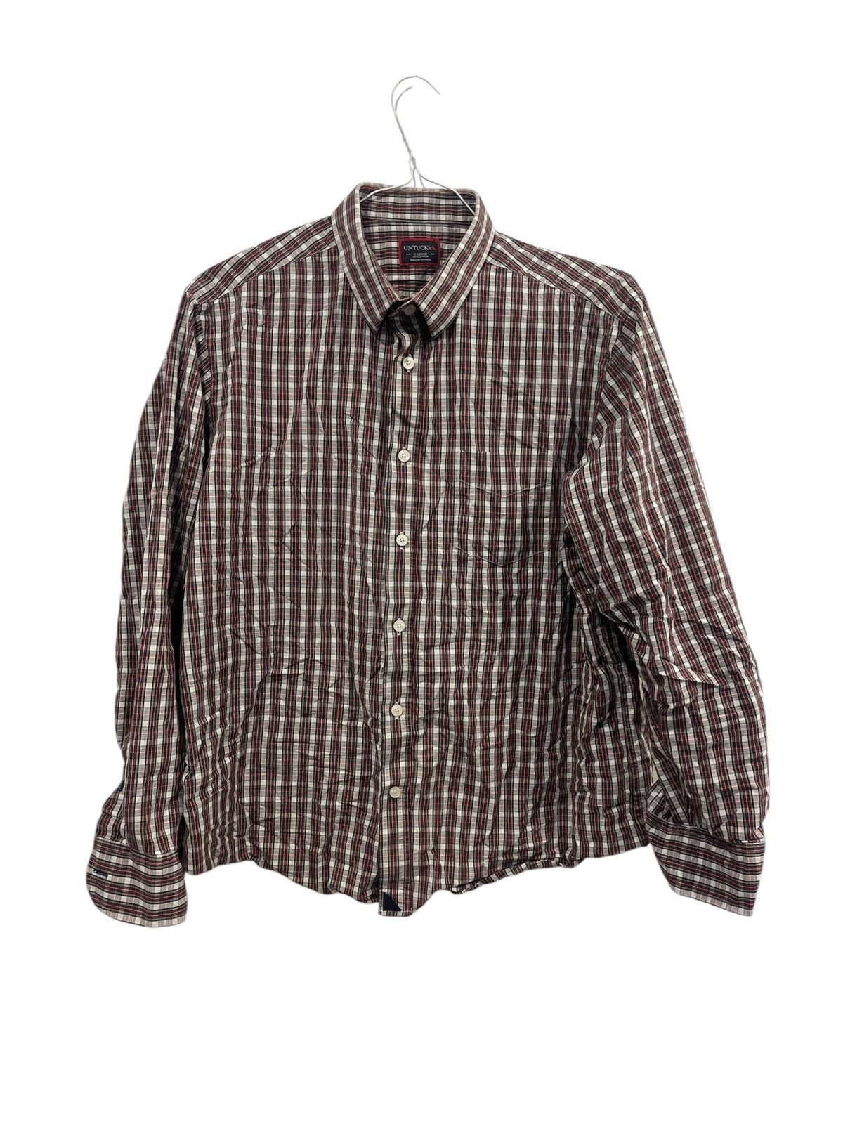 UNTUCKit Untuckit Men's Red Plaid Long Sleeve Cotton Button Down Size US XL / EU 56 / 4 - 1 Thumbnail
