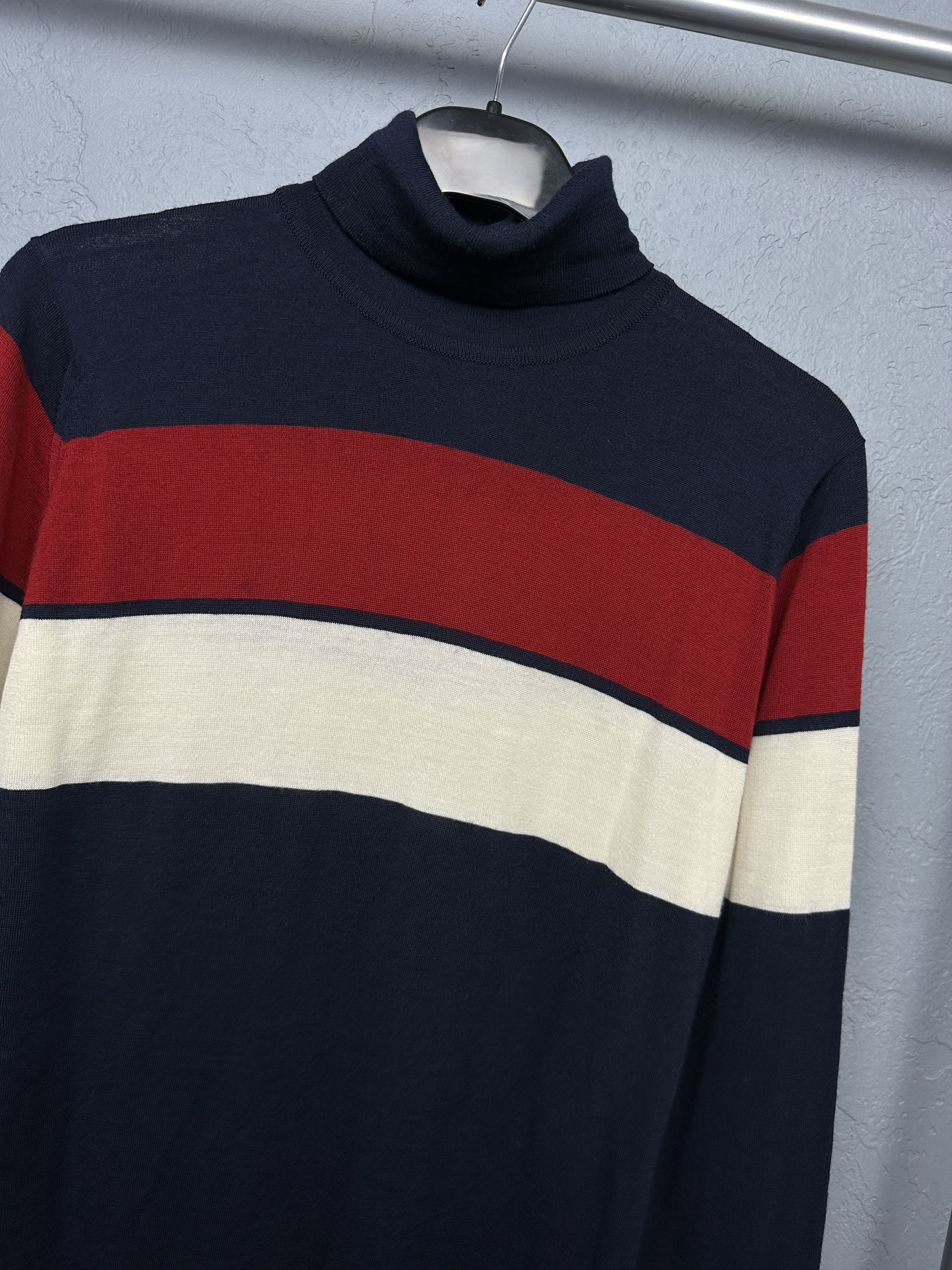 John Smedley John Smedley Vintage Mens Wool Knit High Neck Sweater Size US L / EU 52-54 / 3 - 2 Thumbnail