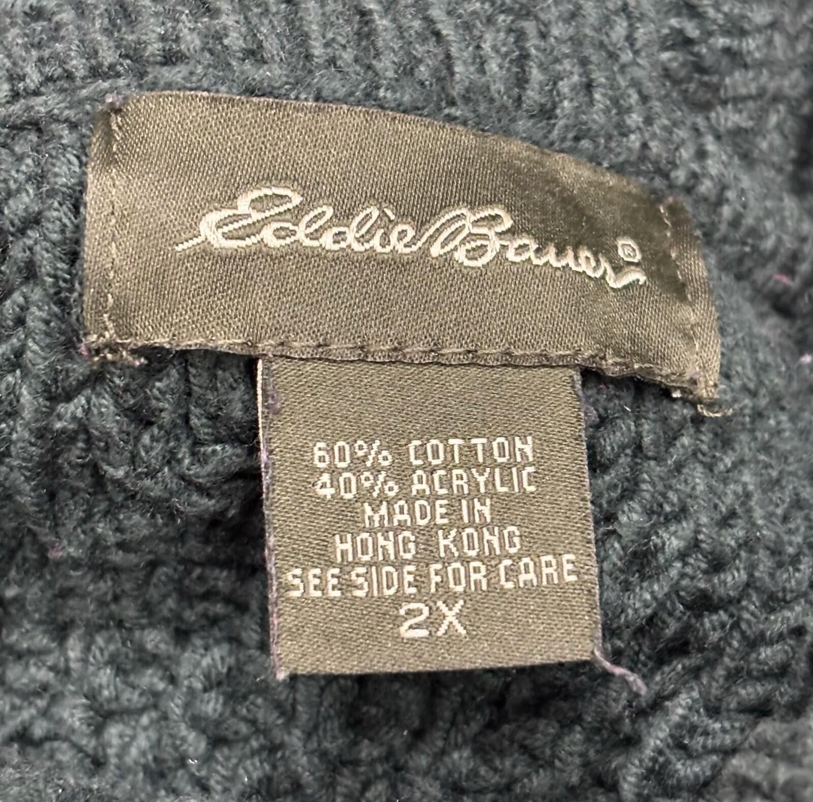 Eddie Bauer VTG Eddie Bauer Sweater Womens 2XL Fisherman Knit Turtleneck Size XXL / US 16-18 / IT 52-54 - 2 Thumbnail
