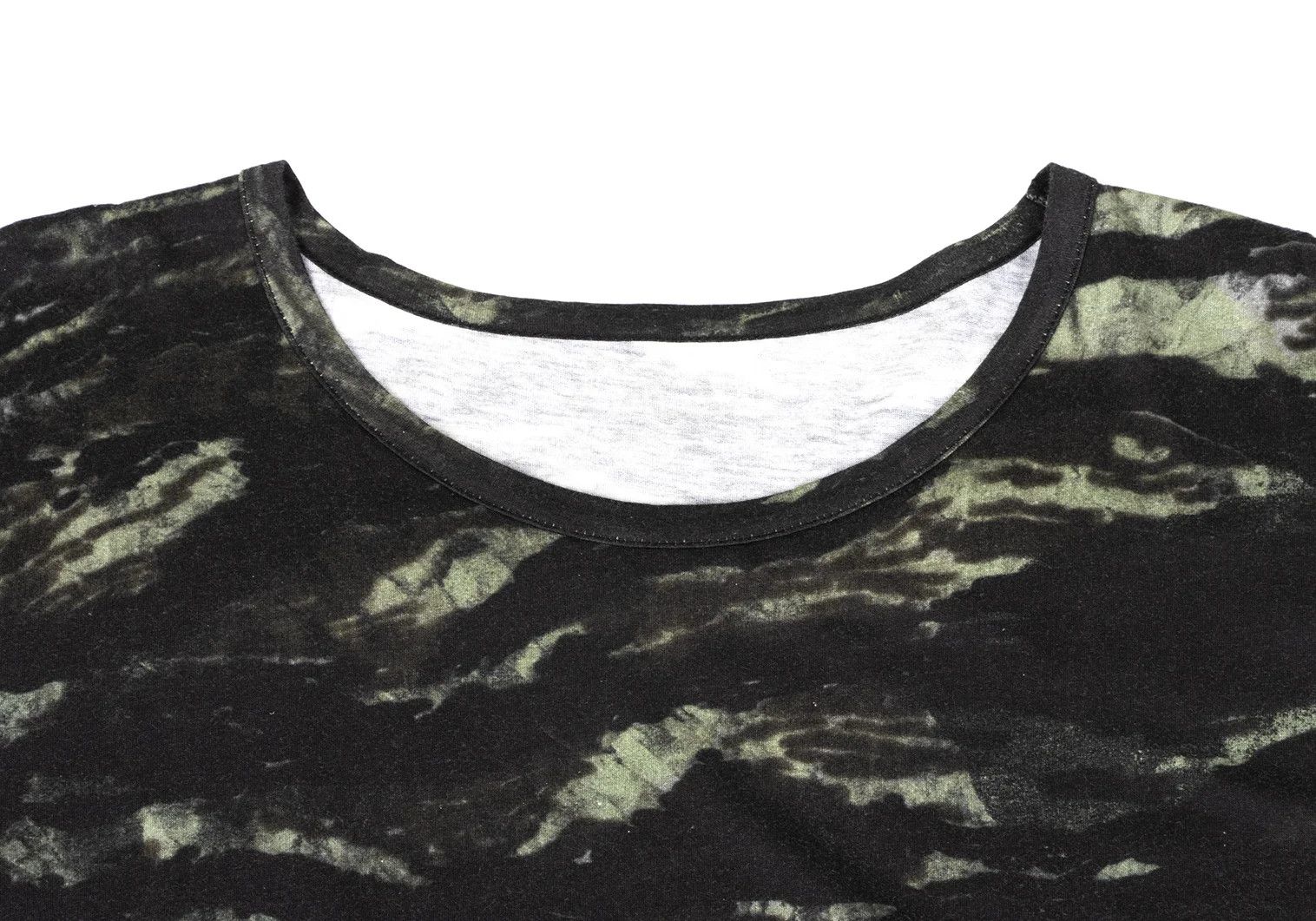 Yohji Yamamoto Zebra Pattern Side Hole Design T-Shirt in Black Khaki Size US S / EU 44-46 / 1 - 2 Thumbnail