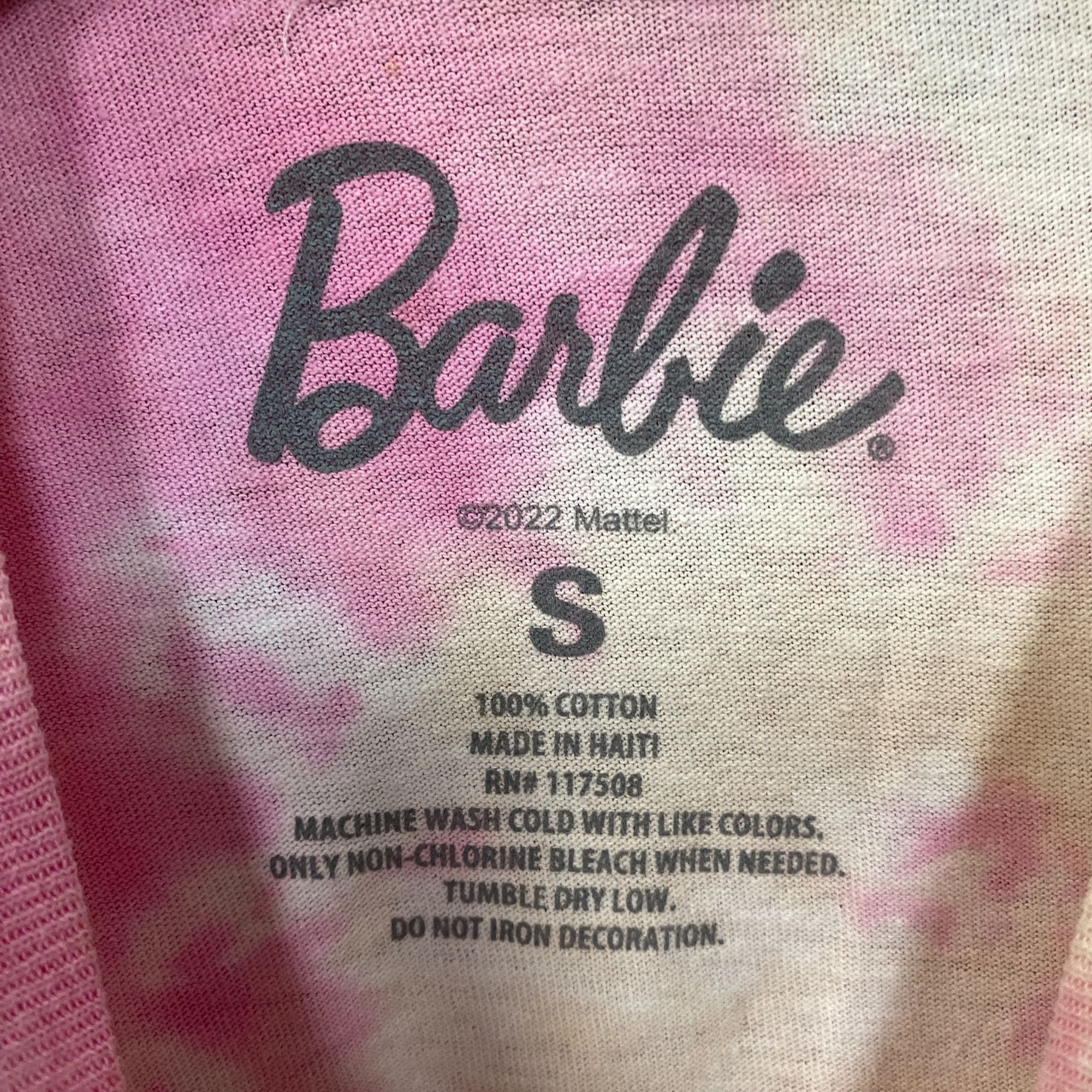 Other Barbie Title Logo Pink Tie-Dye T-Shirt Small Size S / US 4 / IT 40 - 4 Thumbnail
