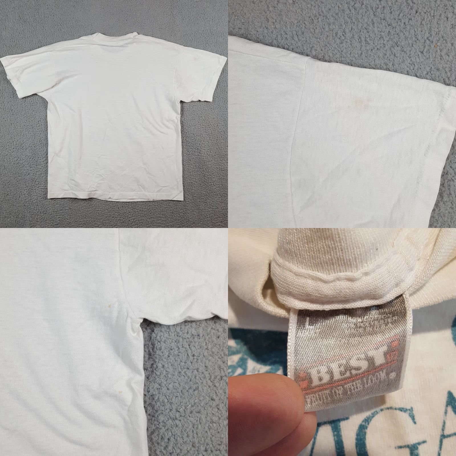 Fruit Of The Loom VINTAGE Fruit of the Loom T-Shirt Mens L 90s Navigate The Future Tech Tee White Cotton Embroidered Logo Retro Technology IT Shirt Size US L / EU 52-54 / 3 - 8 Thumbnail