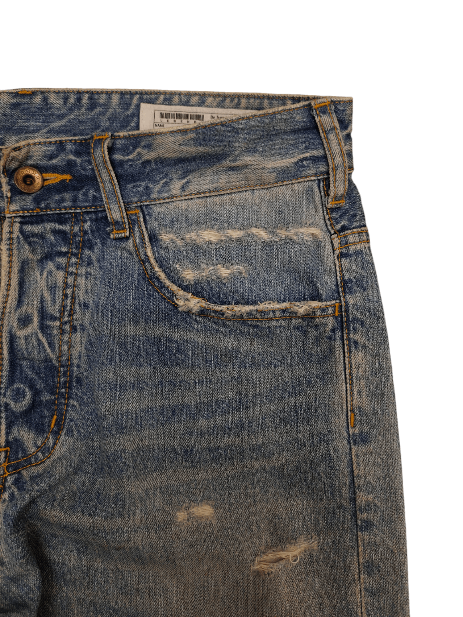 Kapital Legenda Tokyo Crazy Distress Faded Denim Jeans Size US 32 / EU 48 - 5 Thumbnail
