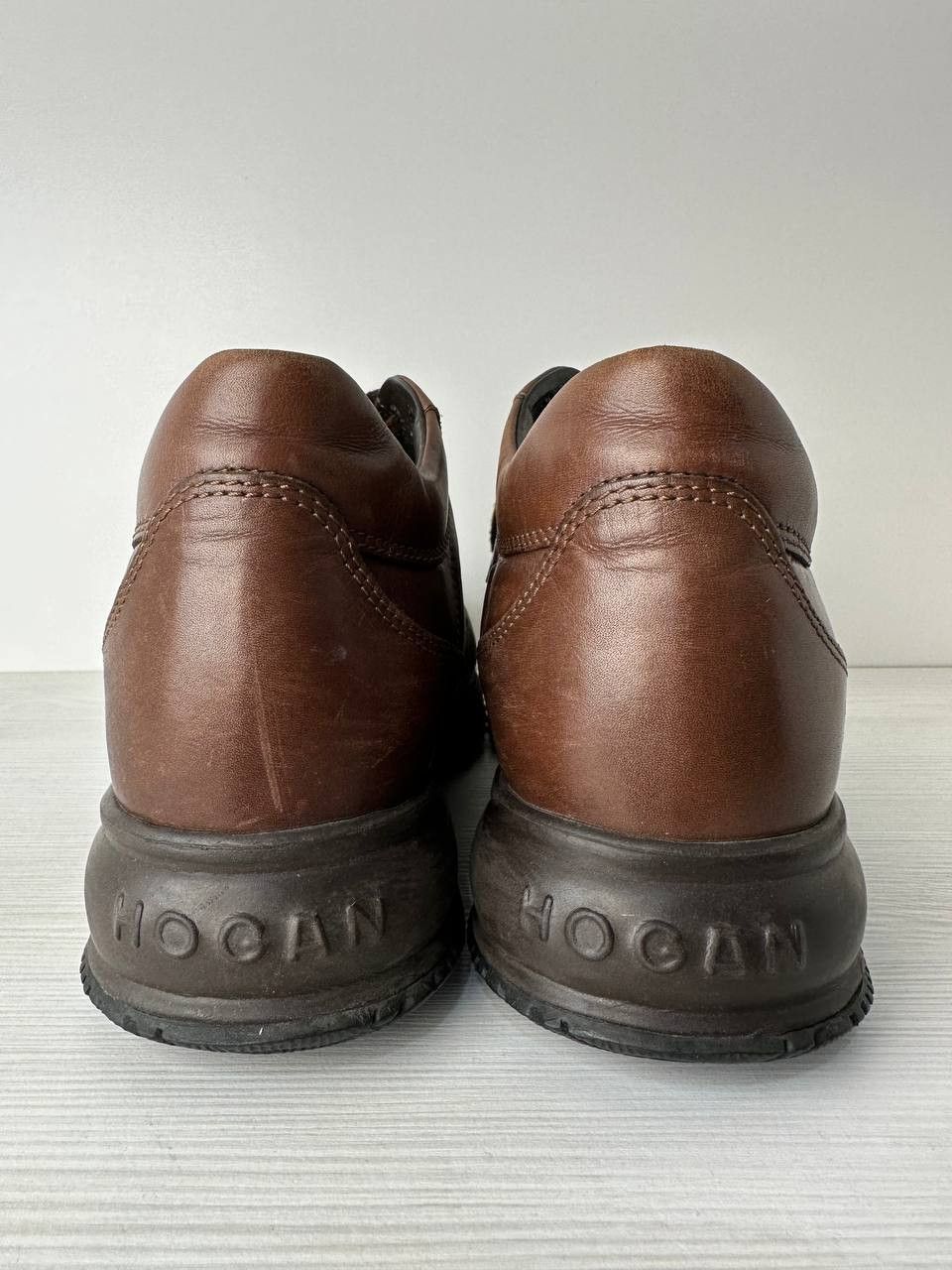 Hogan × Leather Hogan Interactive Leather Shoes Sneakers Italy Classic Brown Size US 5.5 / EU 38 - 7 Thumbnail