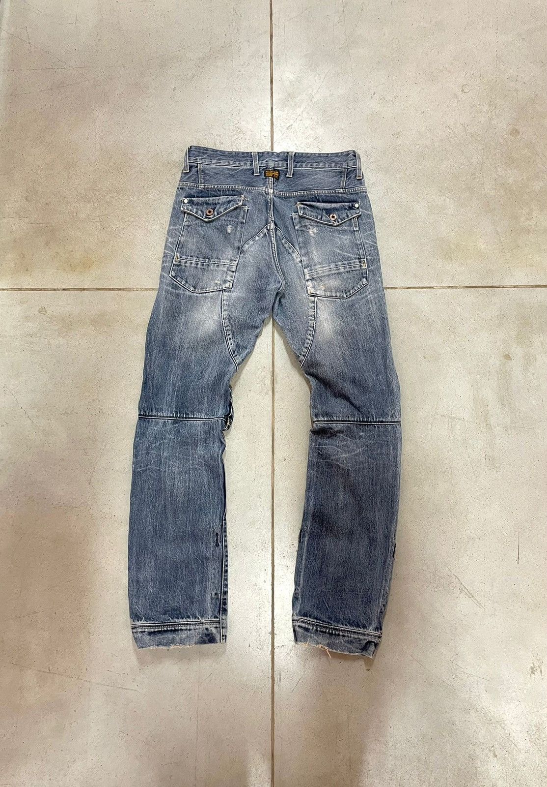 G-Star Vintage G Star Raw Cargo Jeans Distressed Denim Size US 32 / EU 48 - 14 Thumbnail