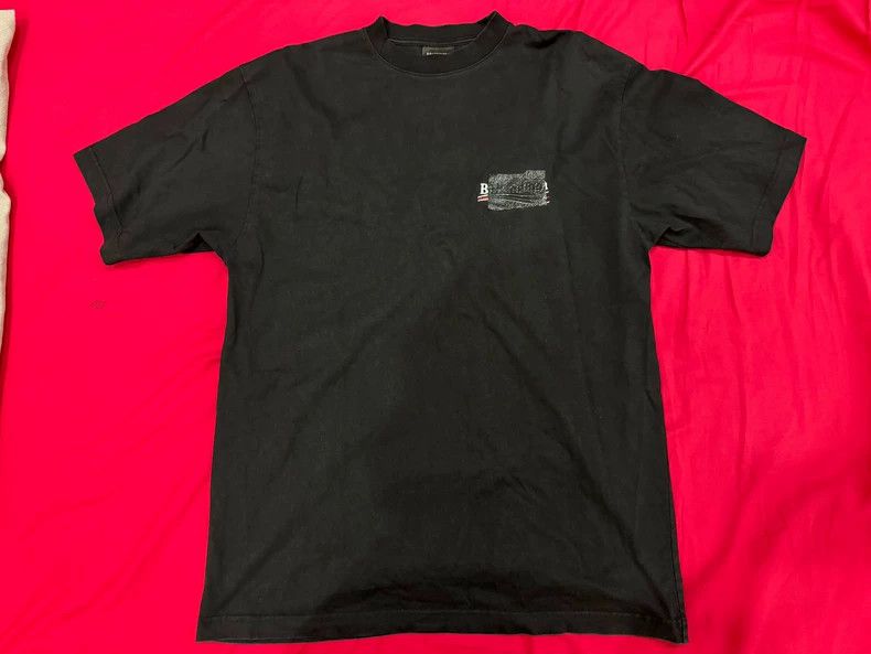 Balenciaga FW22 Logo Print Short Sleeve Tee - dmc