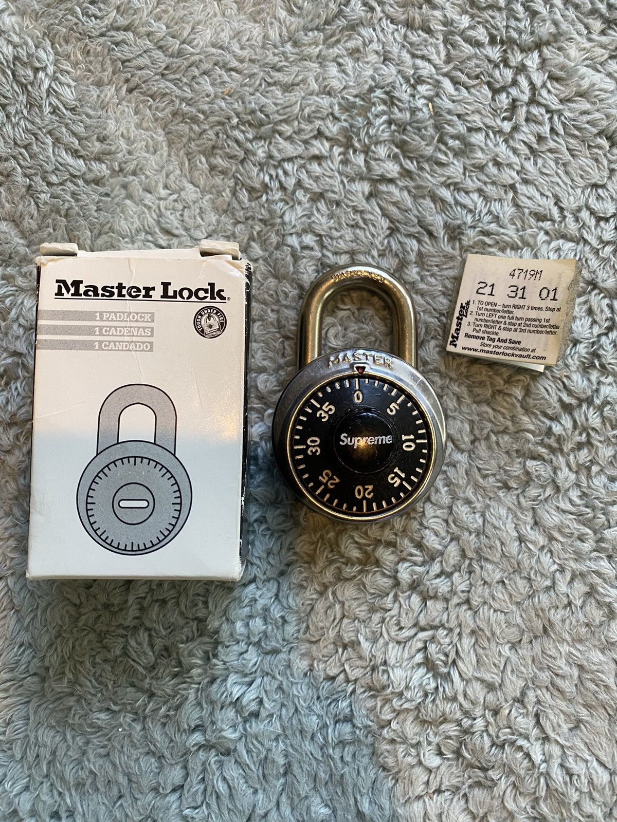 image of Supreme OG Masterlock 2007 Box Black 100% Authentic, Men's