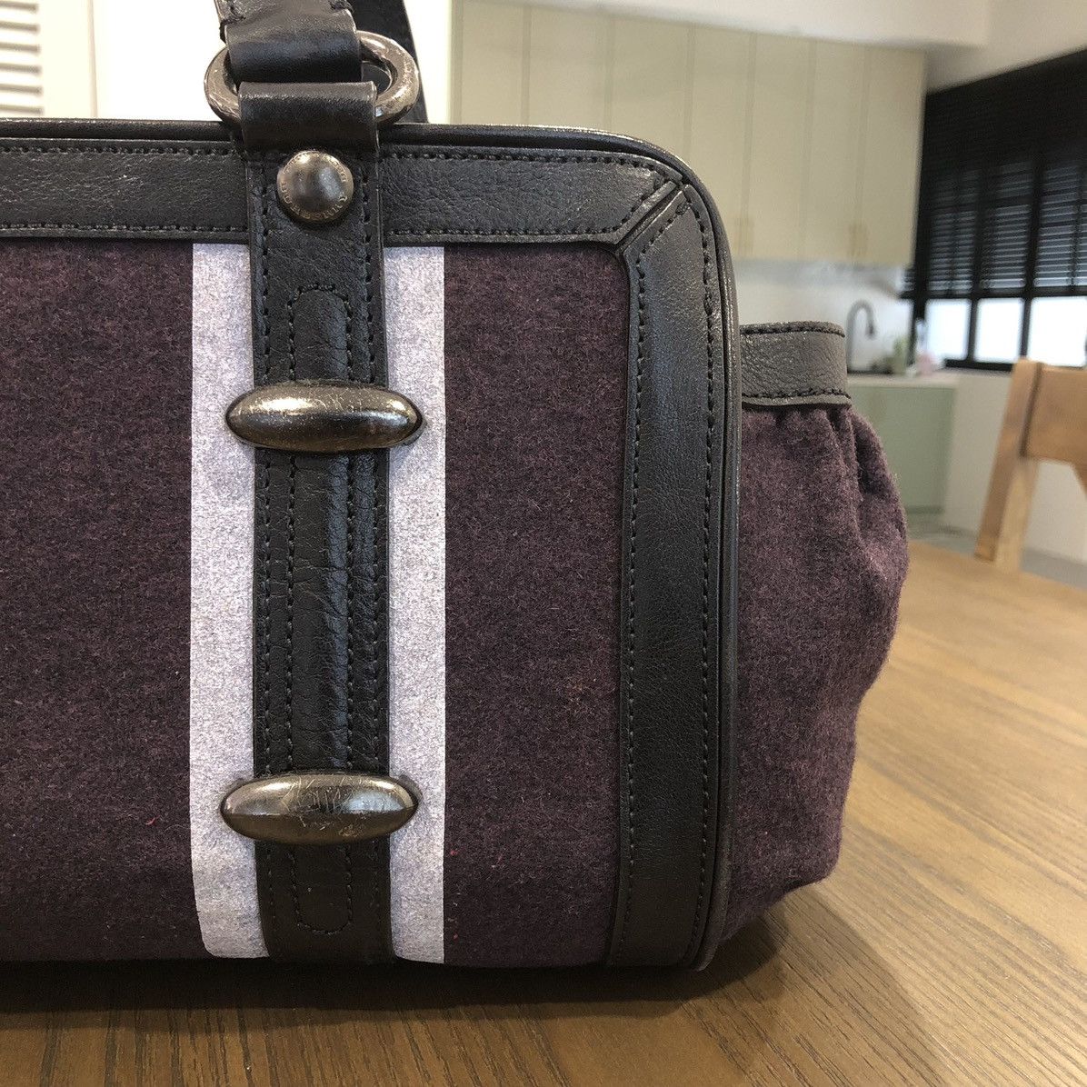 Burberry Burberry Purple Shoulder Bags for Wool Exterior Women Size ONE SIZE - 5 Thumbnail