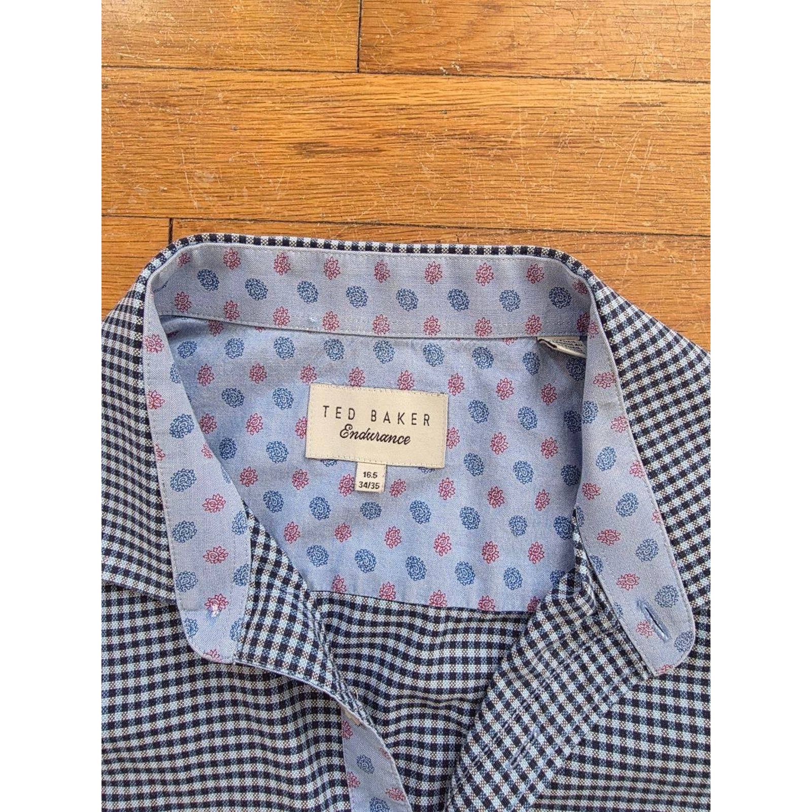 Ted Baker Ted Baker London Men's Buton Long Sleeve Shirt 34/35 A000999 Size US M / EU 48-50 / 2 - 4 Thumbnail
