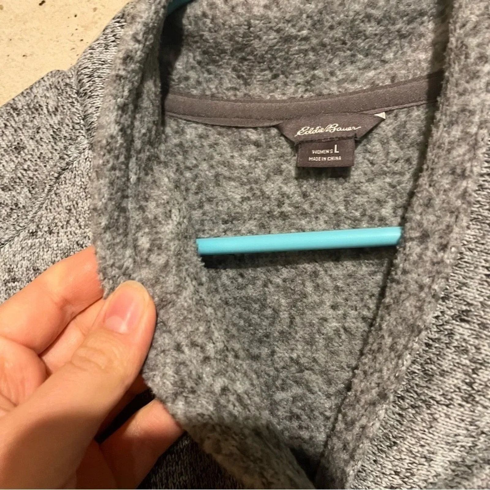 Eddie Bauer Eddie Bauer sz L Fleece Pullover Grey Blue Heather Size L / US 10 / IT 46 - 5 Thumbnail