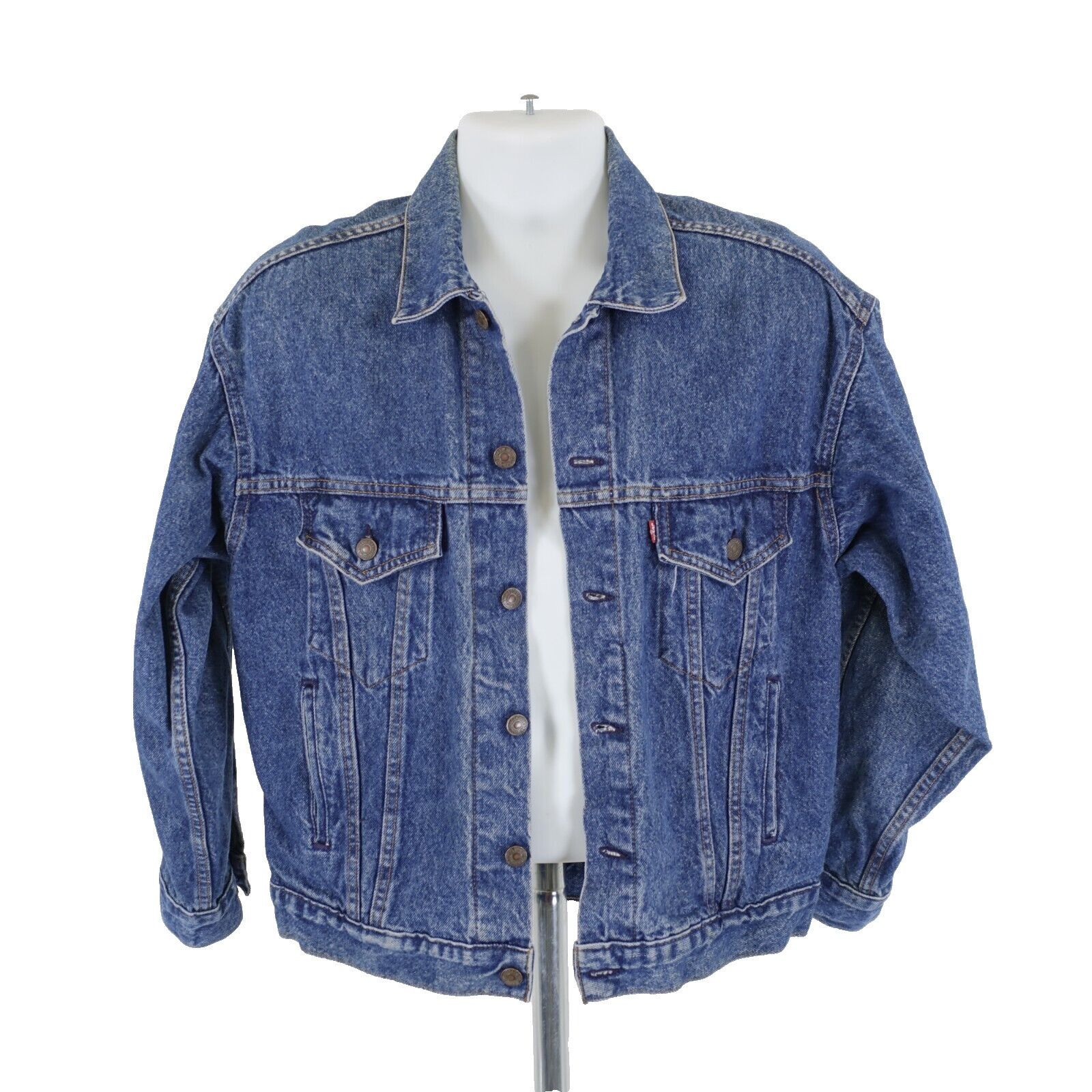 Levi's Vintage USA Levi's Blue Denim Jean Trucker Jacket Medium Size US M / EU 48-50 / 2 - 1 Thumbnail