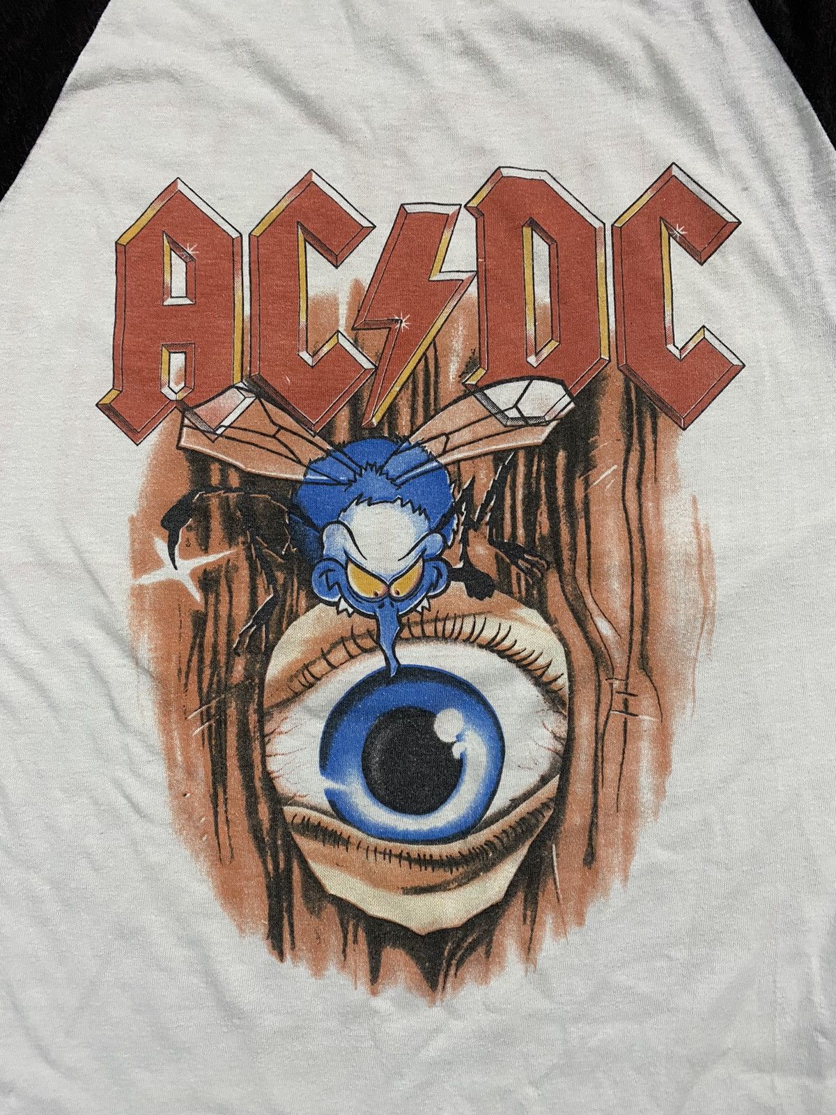 AC/DC × Band Tees × Vintage Vintage Raglan AC/DC FLY ON THE WALL 1985 TOUR T-Shirt Size US S / EU 44-46 / 1 - 5 Thumbnail