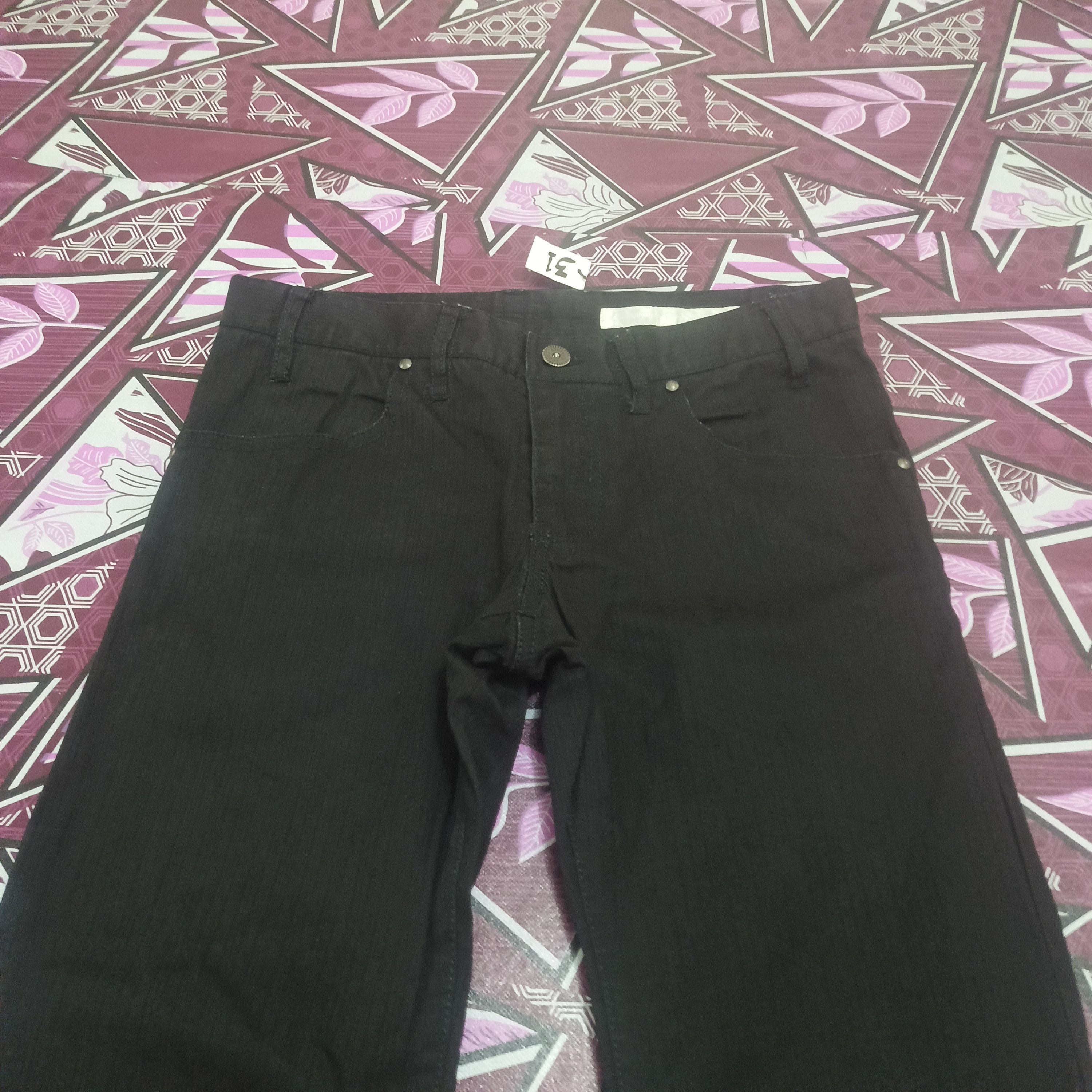 Japanese Brand Buona Giornata Bootcut Black Pants stripe Size US 30 / EU 46 - 3 Thumbnail