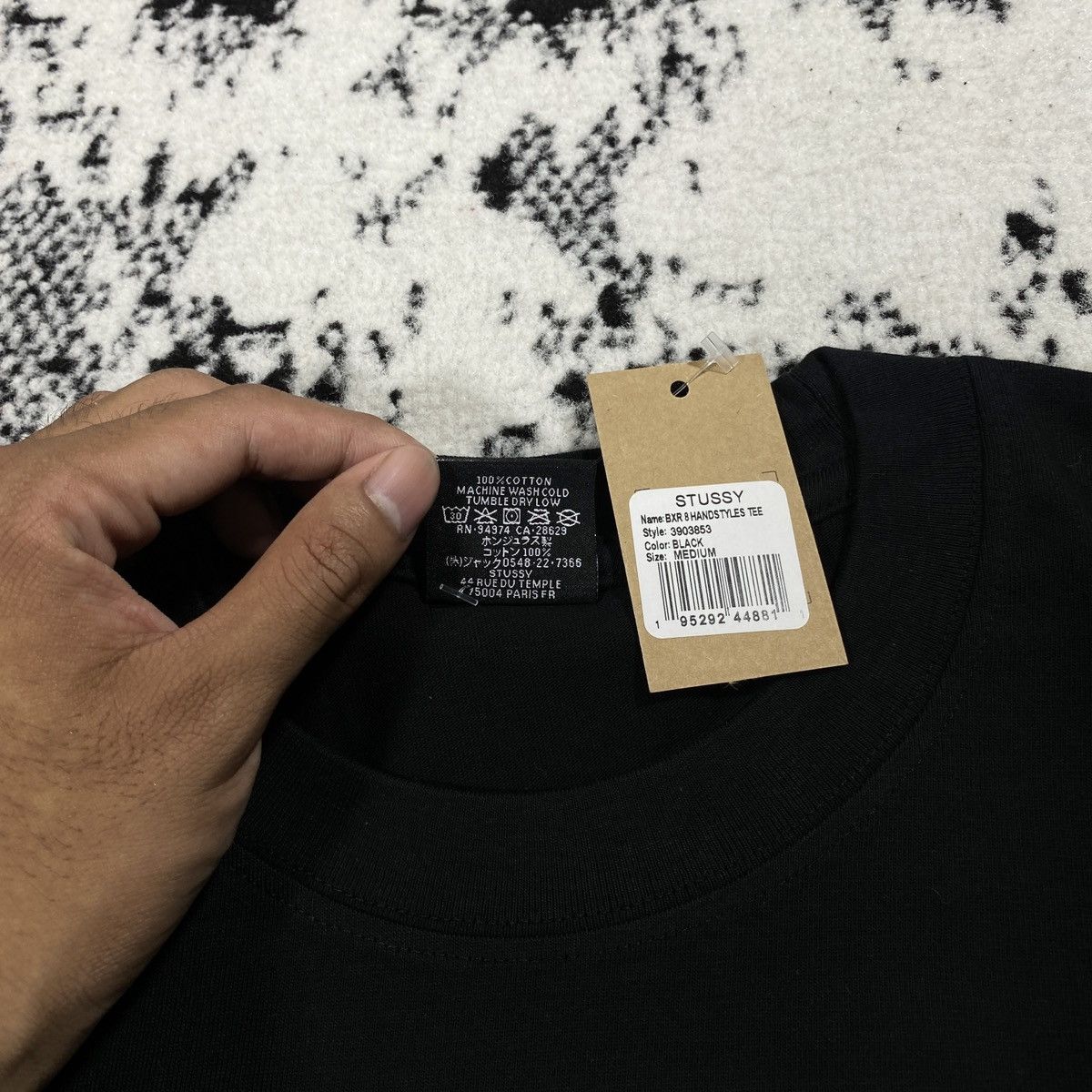Stussy STUSSY BORN X RAISED 8 HANDSTYLES TEE IN BLACK Size US M / EU 48-50 / 2 - 6 Thumbnail
