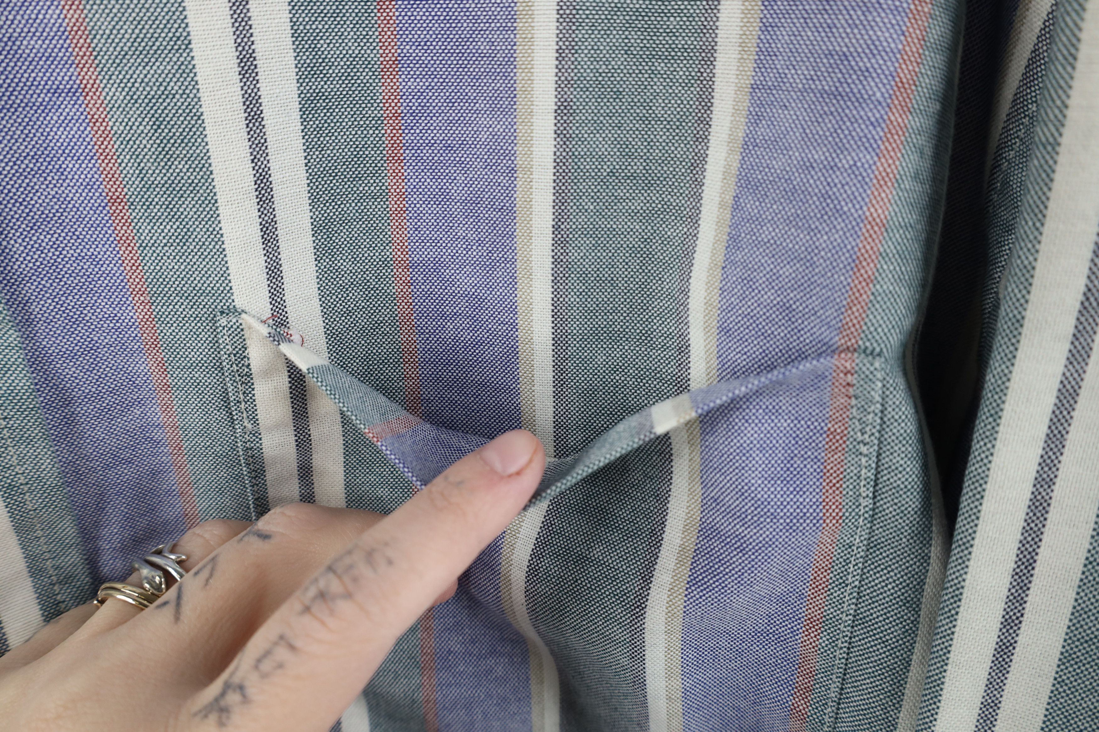 Vintage Vintage 90s Streetwear Block Oxford Cotton Button Down Shirt Size US XL / EU 56 / 4 - 4 Thumbnail
