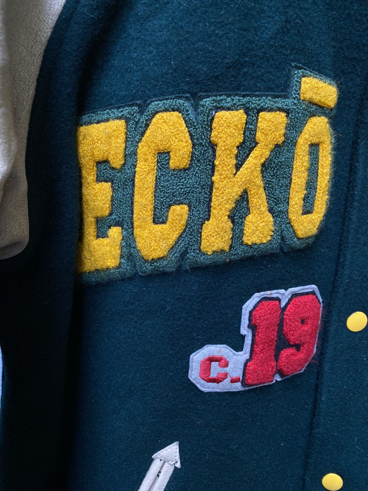 Ecko Unltd. 80s Vintage Ecko Unlimited Letterman Jacket Size US XL / EU 56 / 4 - 9 Thumbnail
