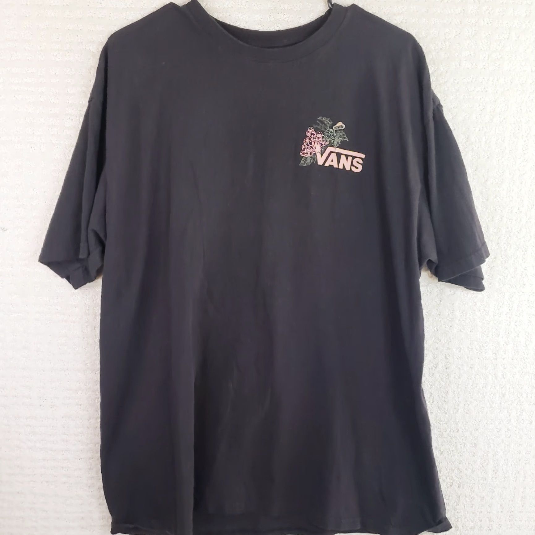 Vans VANS Off The Wall T-shirt Black XL Flowers Grapes Graphic Unisex Adults Crew Short Sleeve Jersey Cotton Pullover Casual Size XL / US 12-14 / IT 48-50 - 2 Thumbnail