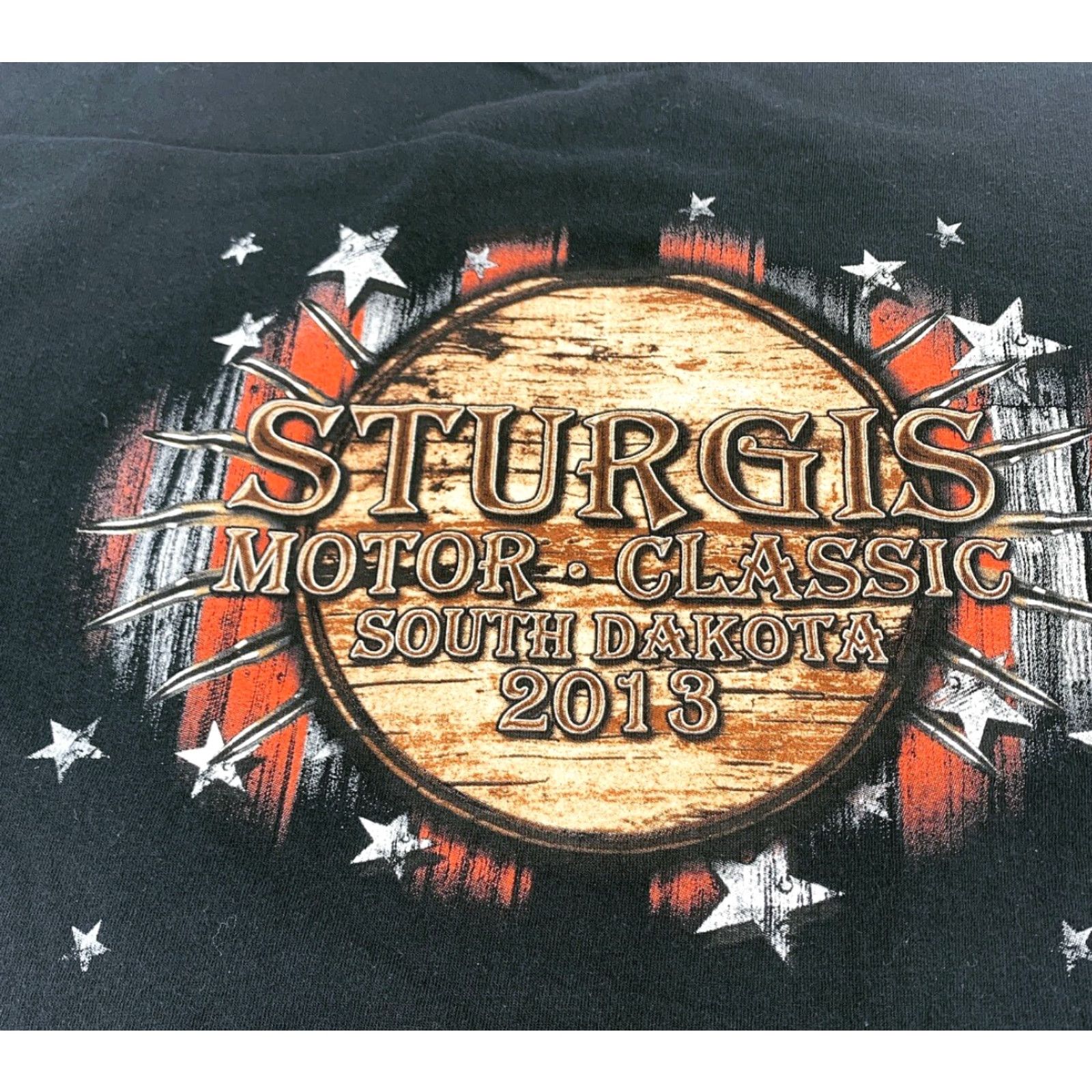 Anvil VINTAGE Sturgis Classic T Shirt Men’s Large Black South Dakota Motor 2013 Short Sleeve Mens Graphic Tee Size US L / EU 52-54 / 3 - 3 Thumbnail