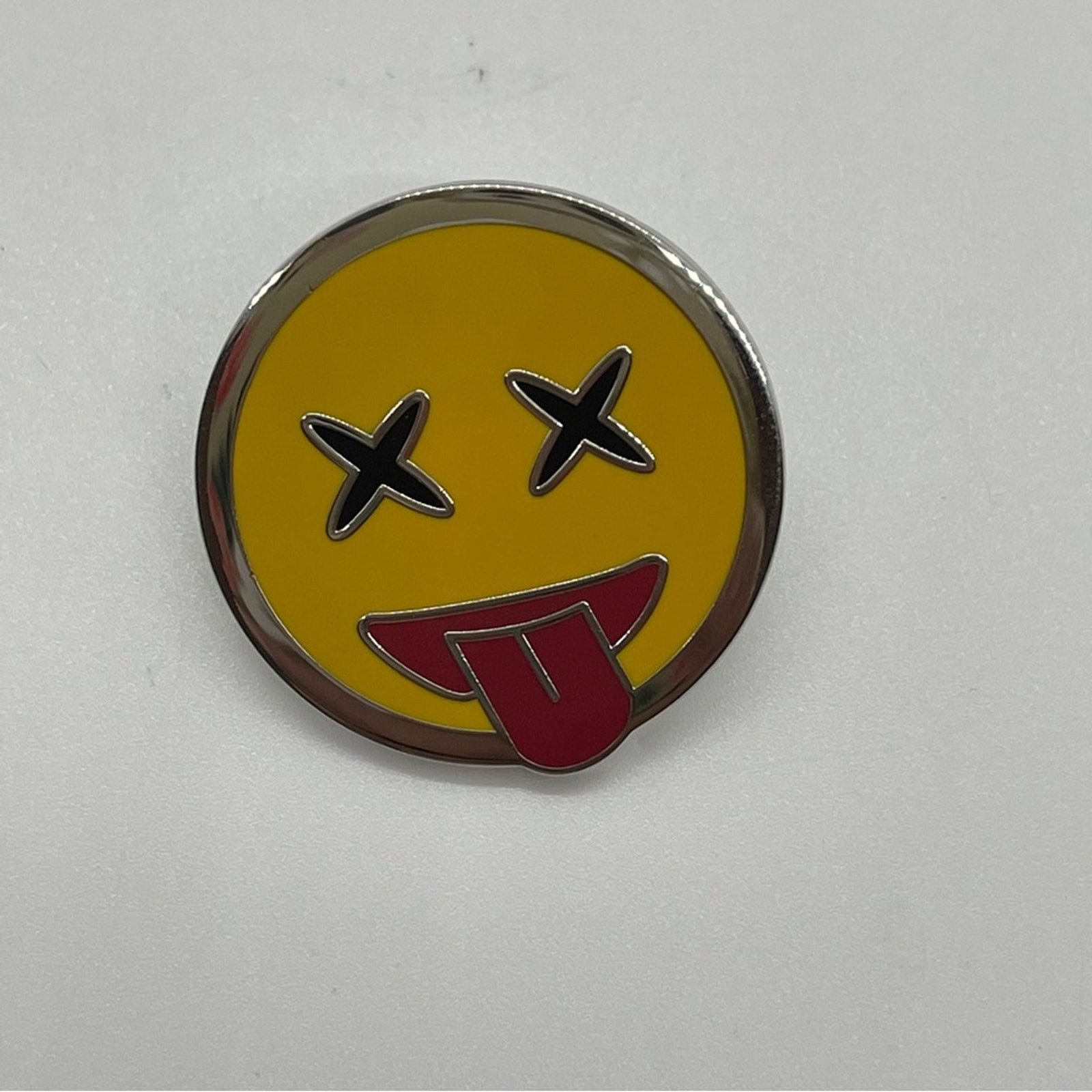Coach Coach Enamel Decorative Pin - Yellow Emoji 1" Round Size ONE SIZE - 2 Thumbnail