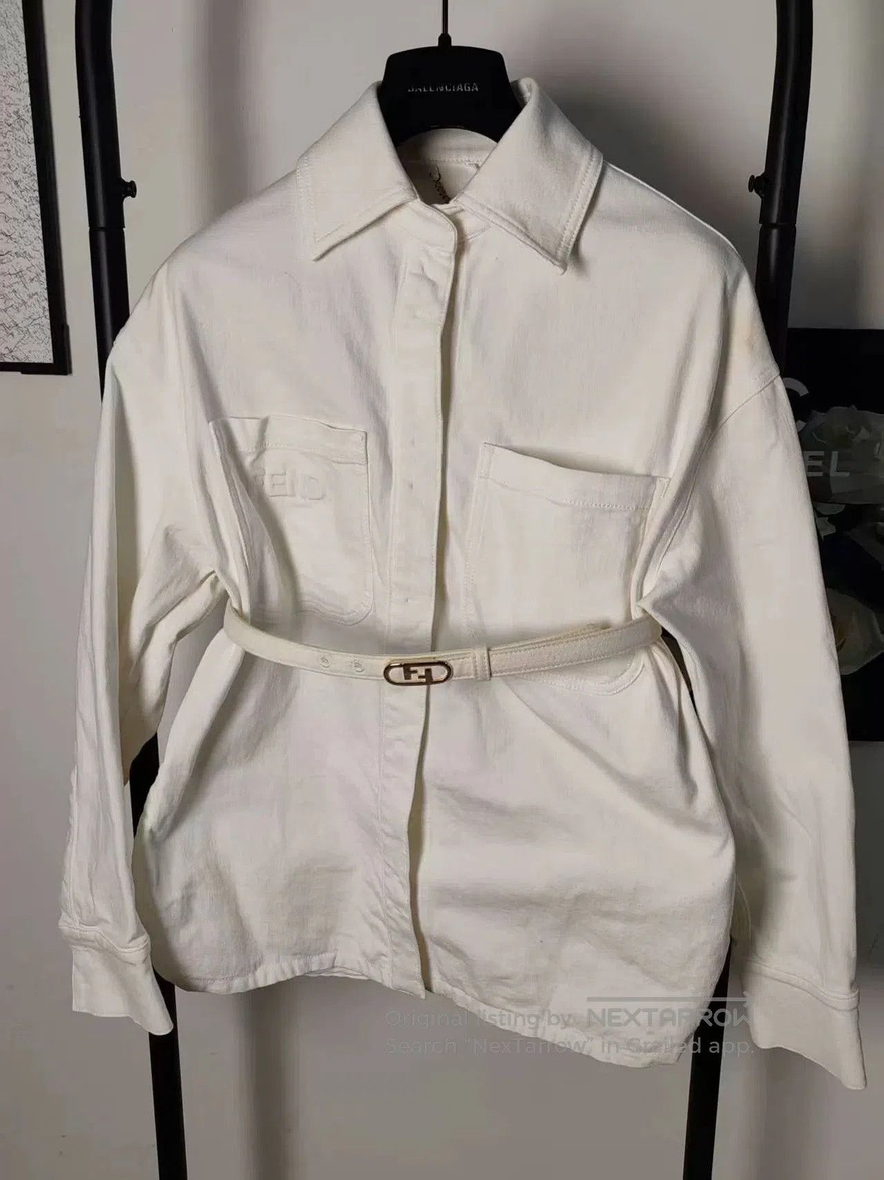 Fendi fendi embossed logo denim jacket. Size US M / EU 48-50 / 2 - 1 Thumbnail