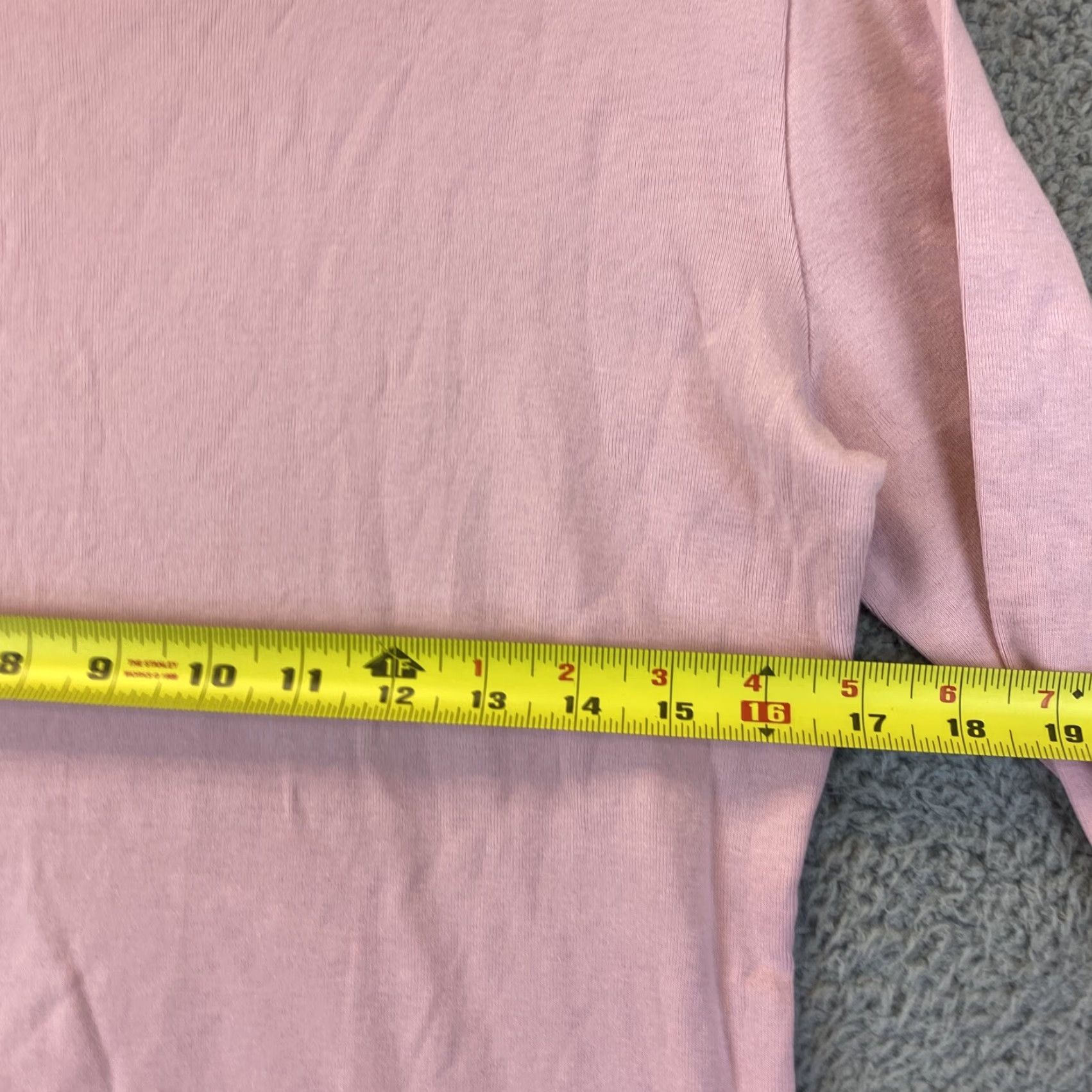 Vintage Women's Basic Long Sleeve Top Stretchy T-Shirt Plain Cotton USA 7 Pink / 39-17 Size M / US 6-8 / IT 42-44 - 6 Thumbnail