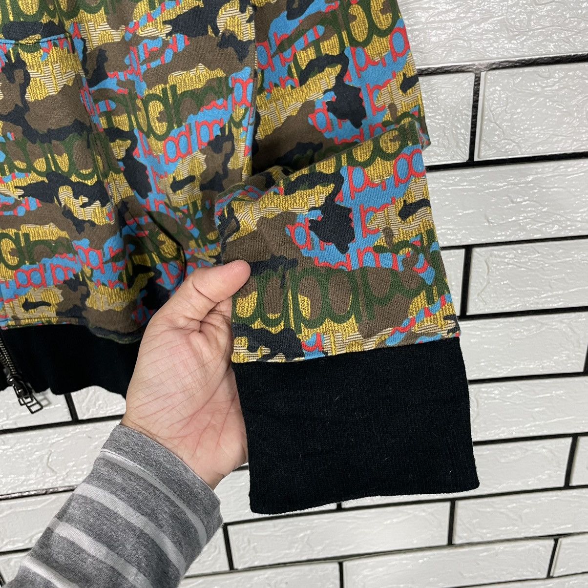 Japanese Brand Paranoia Full Print Zipper Hoodie