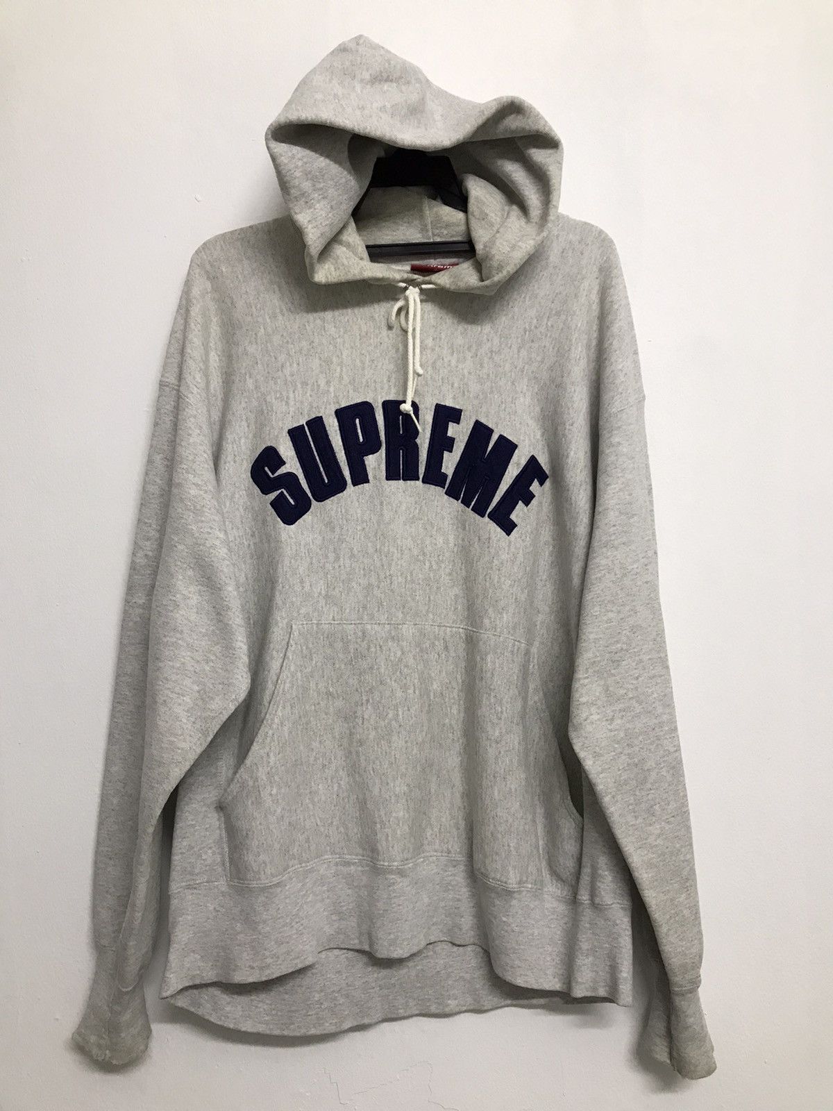 Supreme × Vintage Supreme Hoodie Grey Sweatshirt | Grailed