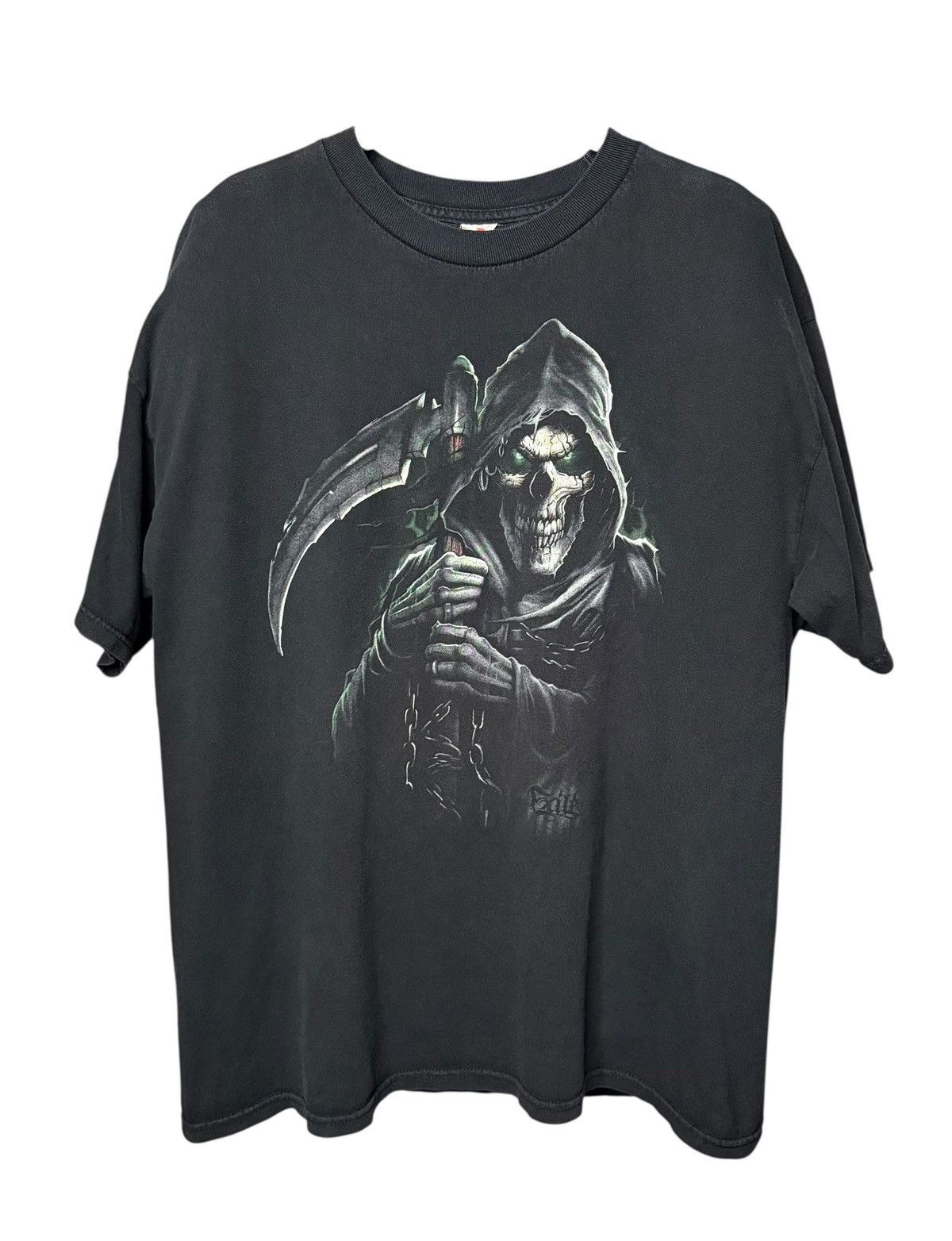 AAA 2000s Grim Reaper 'Exile' Skull T-Shirt, Size XL, Y2K Style! Size US XL / EU 56 / 4 - 1 Thumbnail