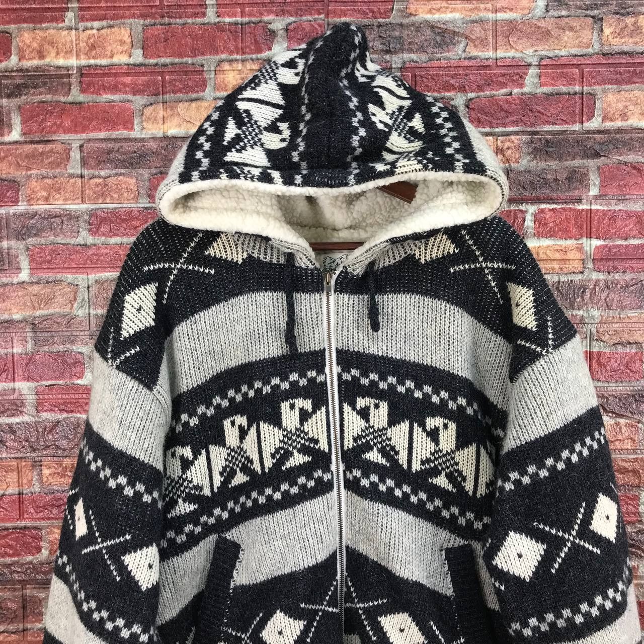 Vintage VINTAGE SABRINA JAPAN NAVAJO AZTEC THICK HOODIE SHERPA Size US L / EU 52-54 / 3 - 2 Thumbnail