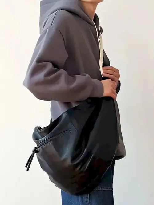 Japanese Brand Y2K Versatile Leather Messenger Bags Size ONE SIZE - 4 Thumbnail