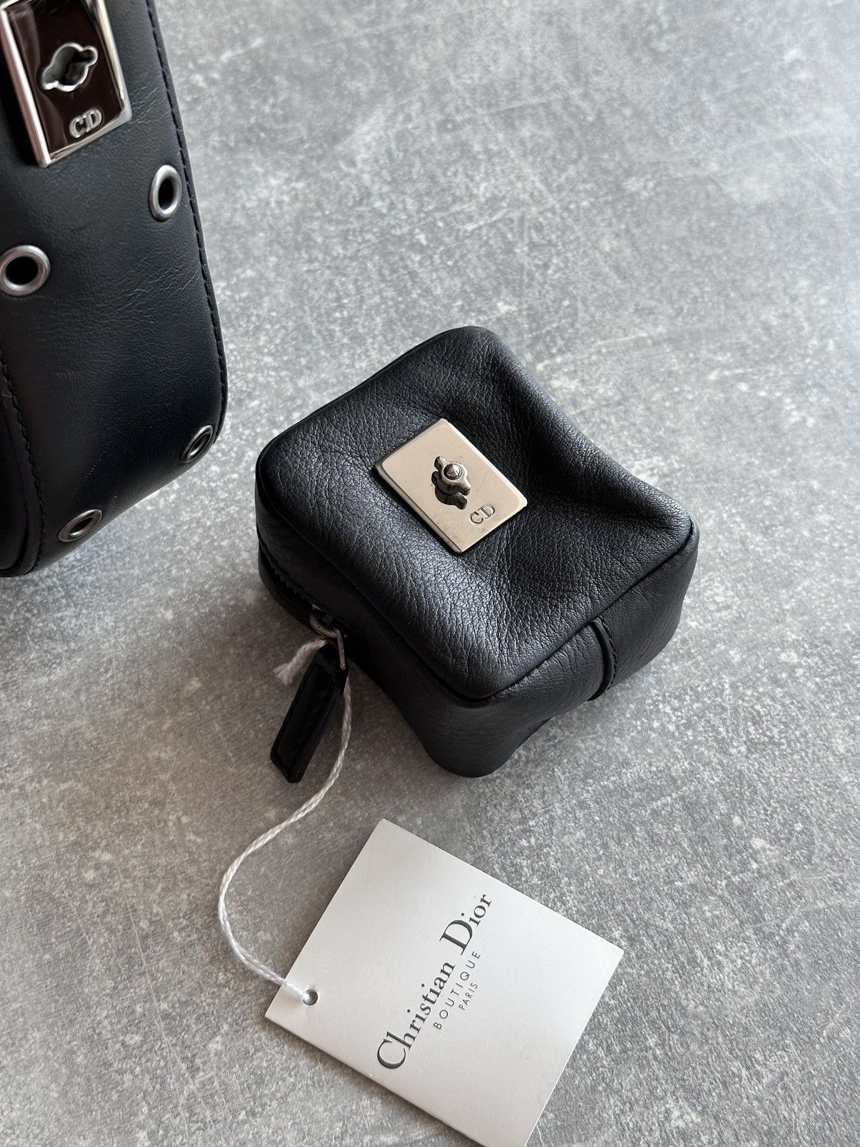 Dior DIOR Street Chic Columbus Evening Black Leather Shoulder Bag Size ONE SIZE - 14 Thumbnail