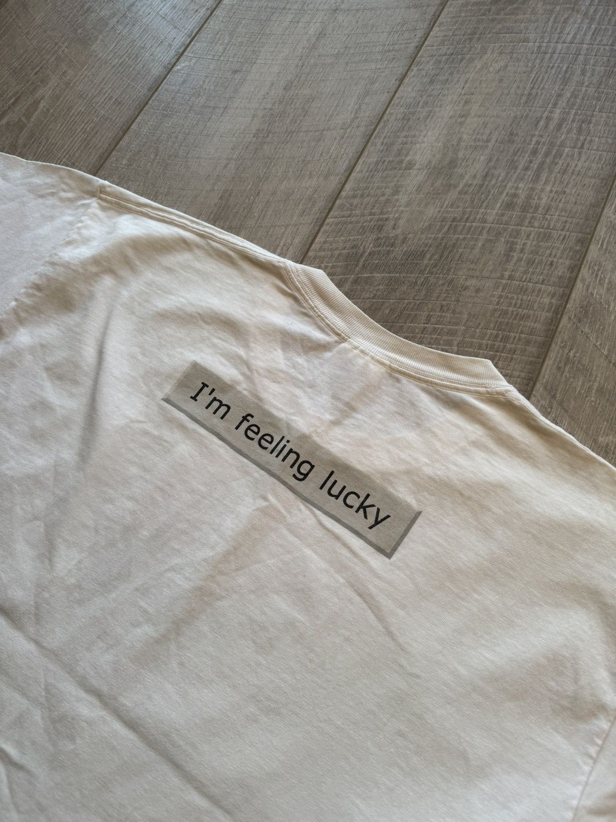 Microsoft Vintage 2000s Google I'm Feeling Lucky Hanes T-shirt Size US L / EU 52-54 / 3 - 7 Thumbnail