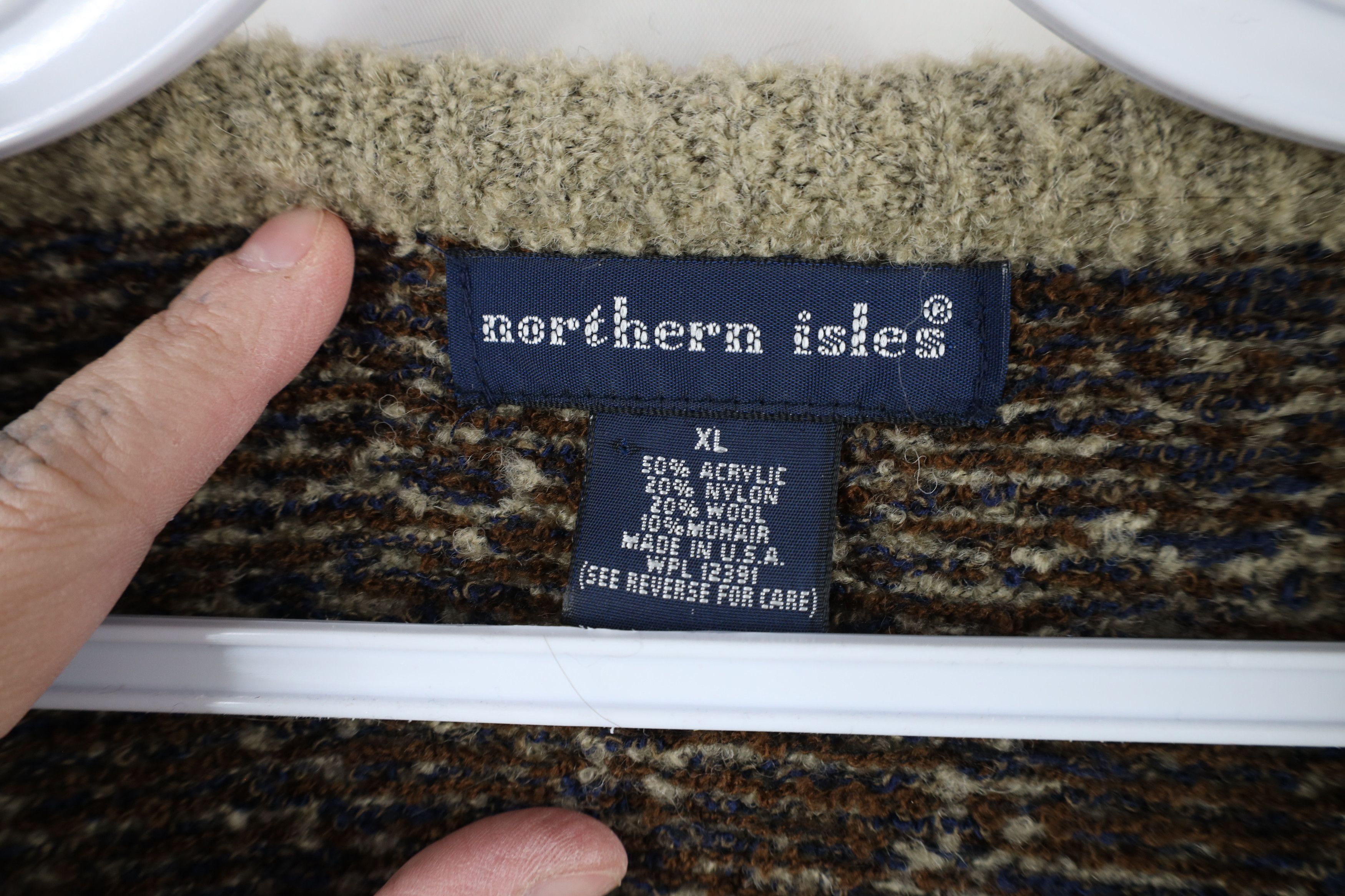 Vintage Vintage 90s Streetwear Fair Isle Wool Blend Knit Sweater USA Size US XL / EU 56 / 4 - 5 Thumbnail