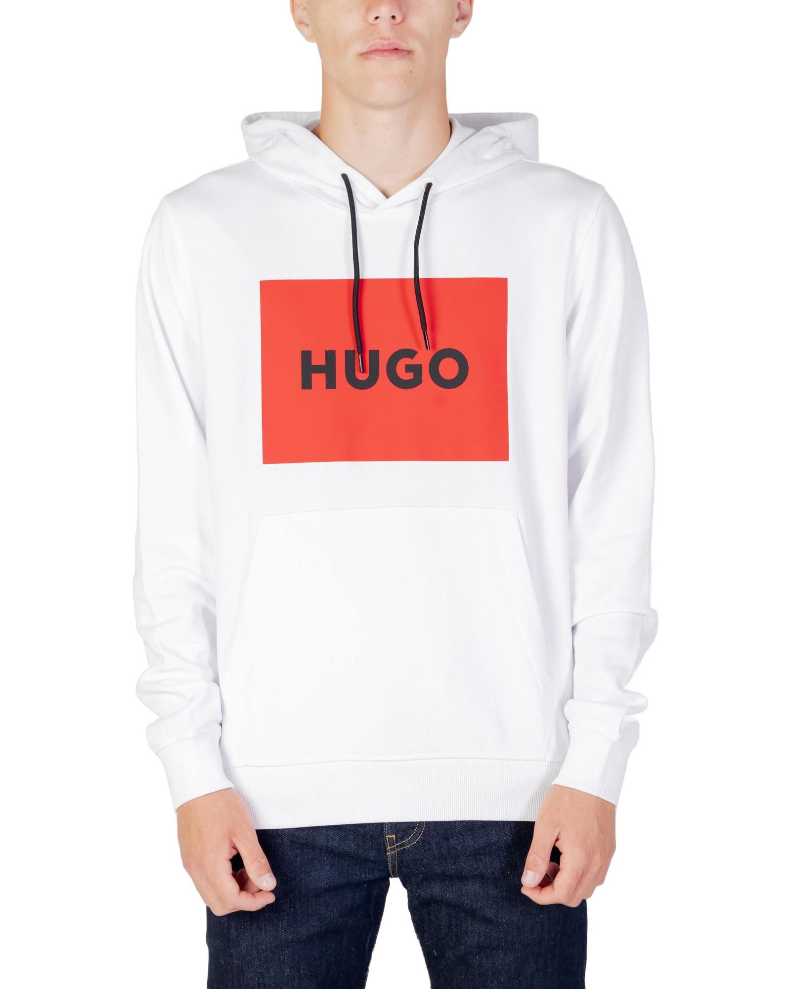 image of Hugo Printed Hooded Sweatshirt in White, Men's (Size XL)