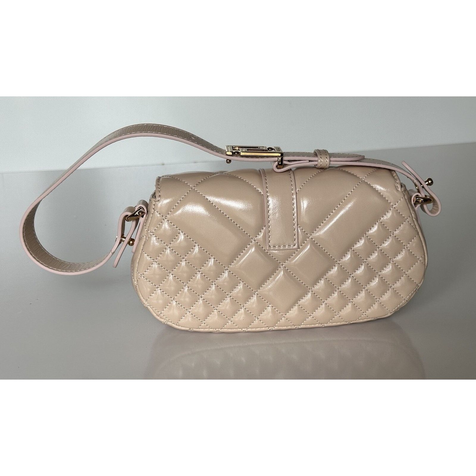 Versace Versace Quilted Calf Leather Pink Mini Shoulder Bag 1010951 Size ONE SIZE - 10 Thumbnail
