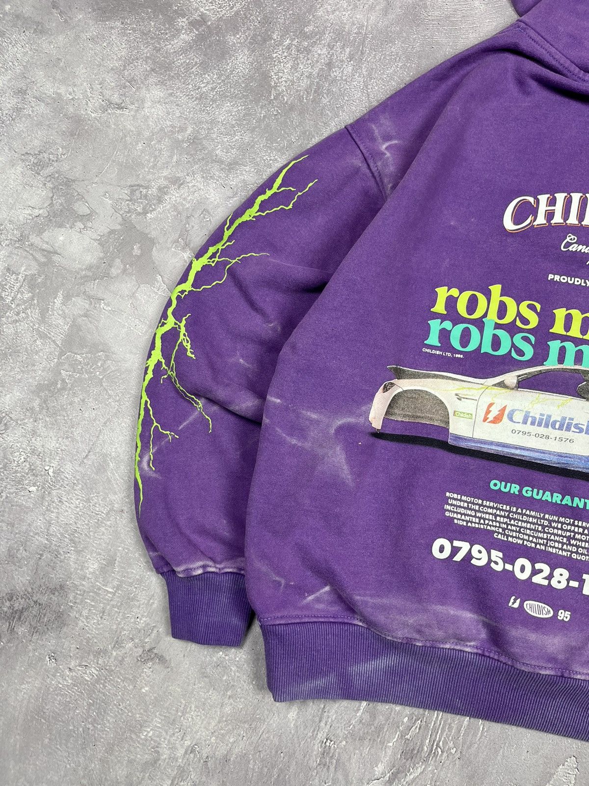 CHILDS Vintage Childish Robs Motors Oversized Hoodie Size US XS / EU 42 / 0 - 9 Thumbnail