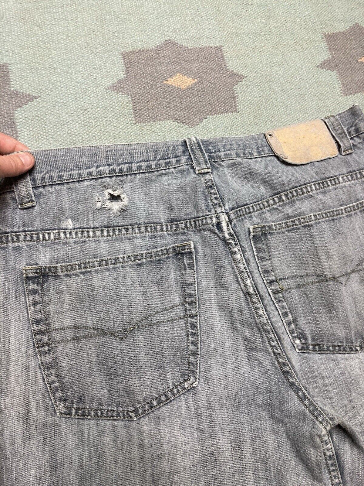 Pepe Jeans × Vintage y2k baggy jeans Pepe faded distressed grunge skater 36x29 Size US 36 / EU 52 - 4 Thumbnail