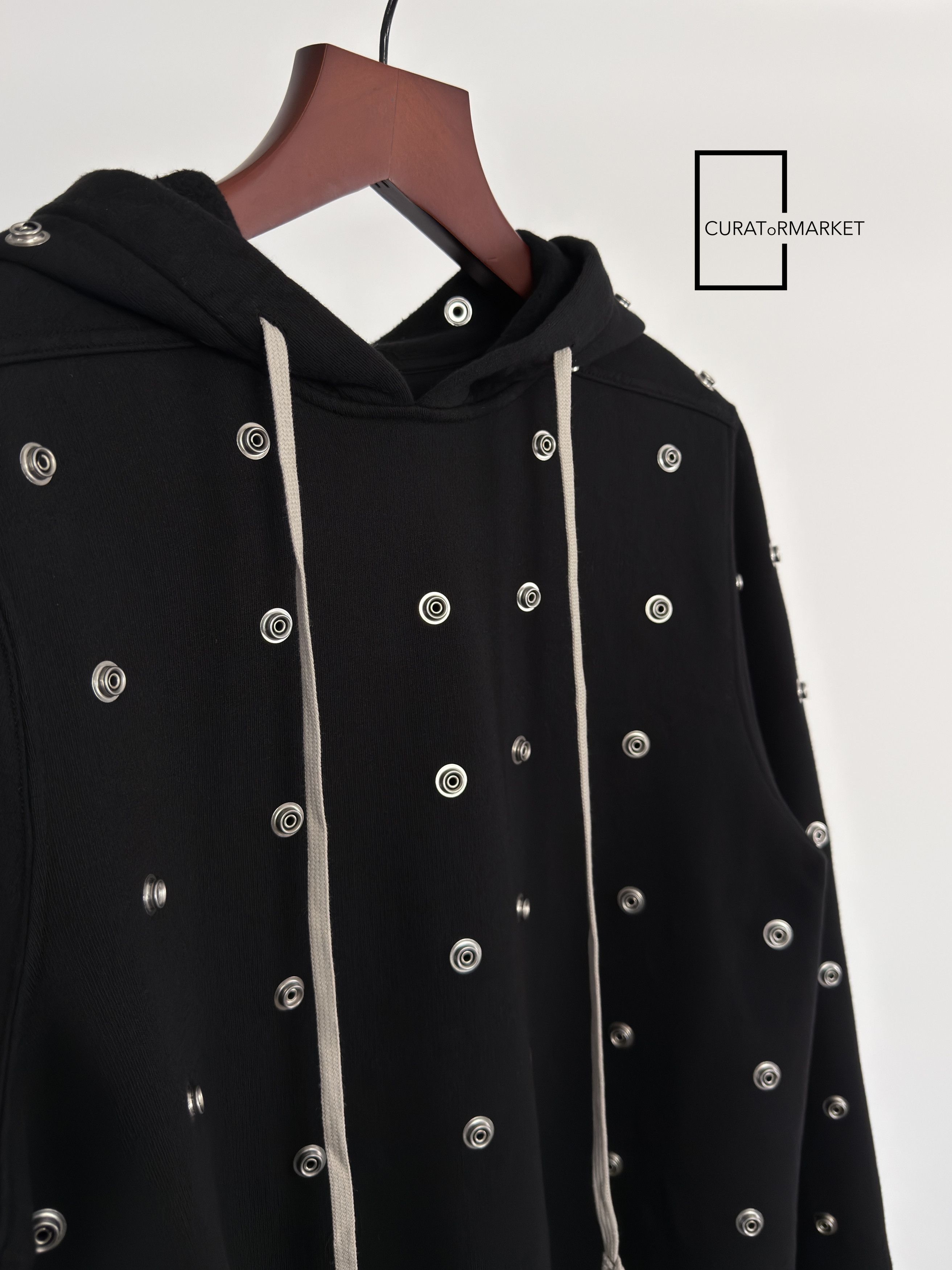 Rick Owens Drkshdw Granbury Organic Fleece Press Stud Button Hoodie SS24 Lido Size US S / EU 44-46 / 1 - 3 Thumbnail
